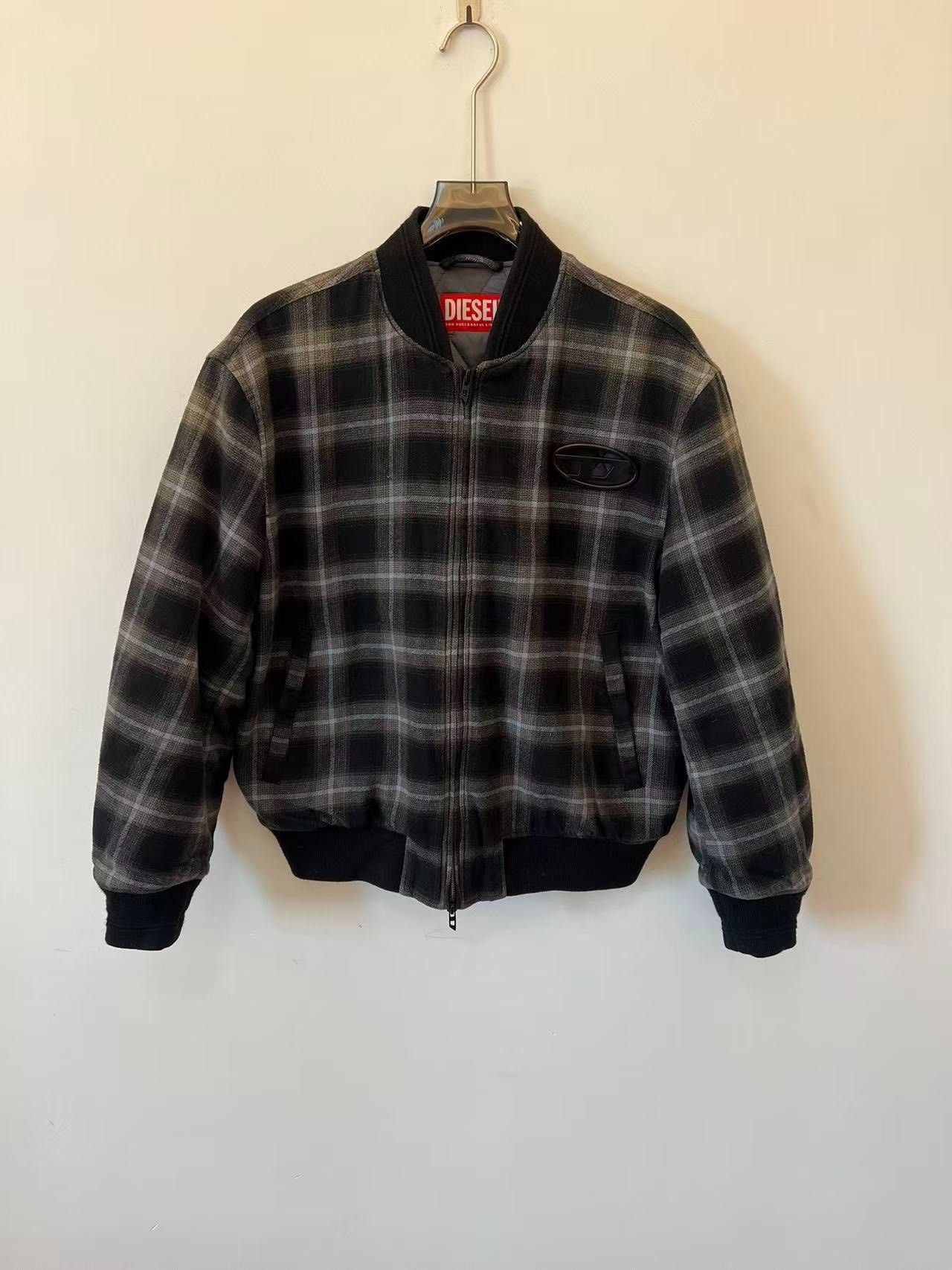 Diesel Diesel Printed Plaid Black Light Jacket 48 Men Size US XL / EU 56 / 4 - 1 Thumbnail