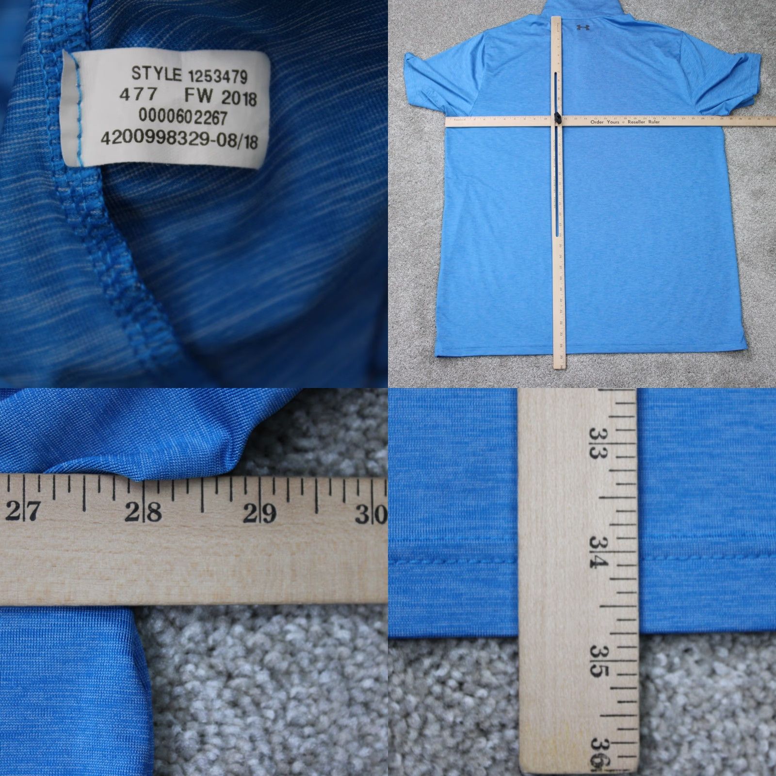 Under Armour Under Armour Polo Shirt Men 4XL Blue Short Sleeve Golf Stretch Polyester S/S Polo Size US XXL / EU 58 / 5 - 8 Thumbnail