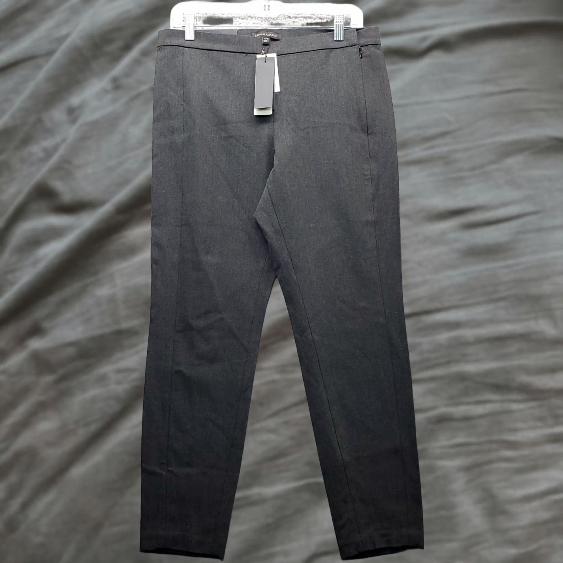 Banana Republic Banana Republic Womens Pants 10 Gray Stretch Devon Ankle Side Zip Slimming Pockets Regular 26 Inseam Straight 3-4? Size 32" / US 10 / IT 46 - 1 Thumbnail
