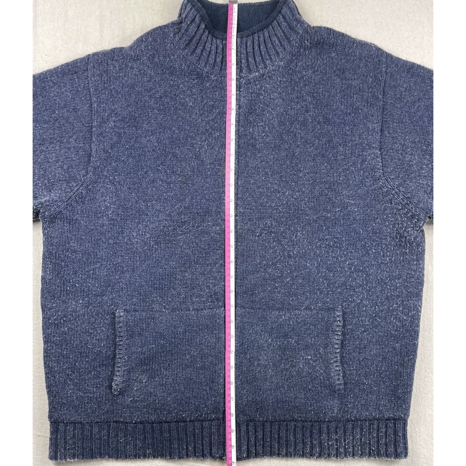 Vintage VINTAGE L.L. Bean Wool Sweater Jacket XL Mens Full Zip Blue Solid Outdoor Cardigan Size US XL / EU 56 / 4 - 7 Thumbnail