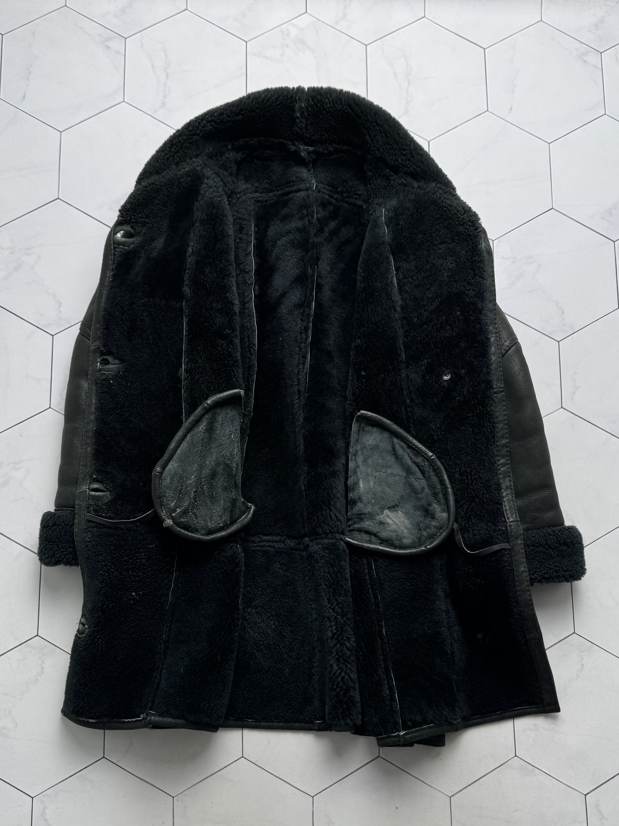 Vintage Vintage Real Sheepskin Coat (B250)D15E2 Size XL / US 12-14 / IT 48-50 - 13 Thumbnail