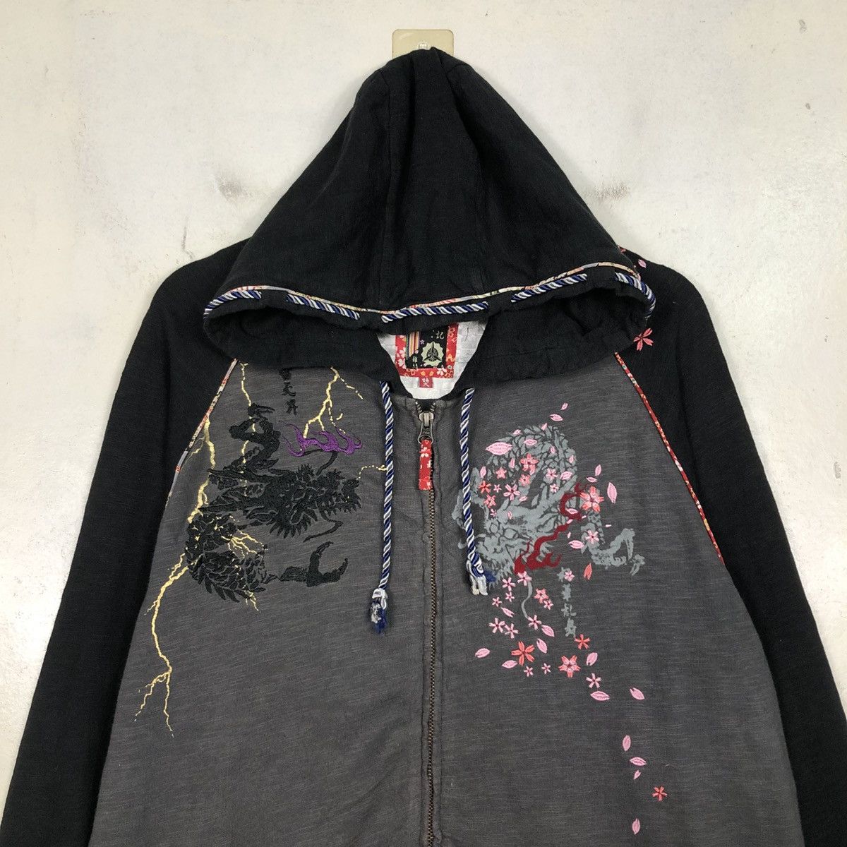 Japanese Brand 📌Vintage Zipper Hoodie Jacket Sukajan Design Full Print Size US M / EU 48-50 / 2 - 5 Thumbnail