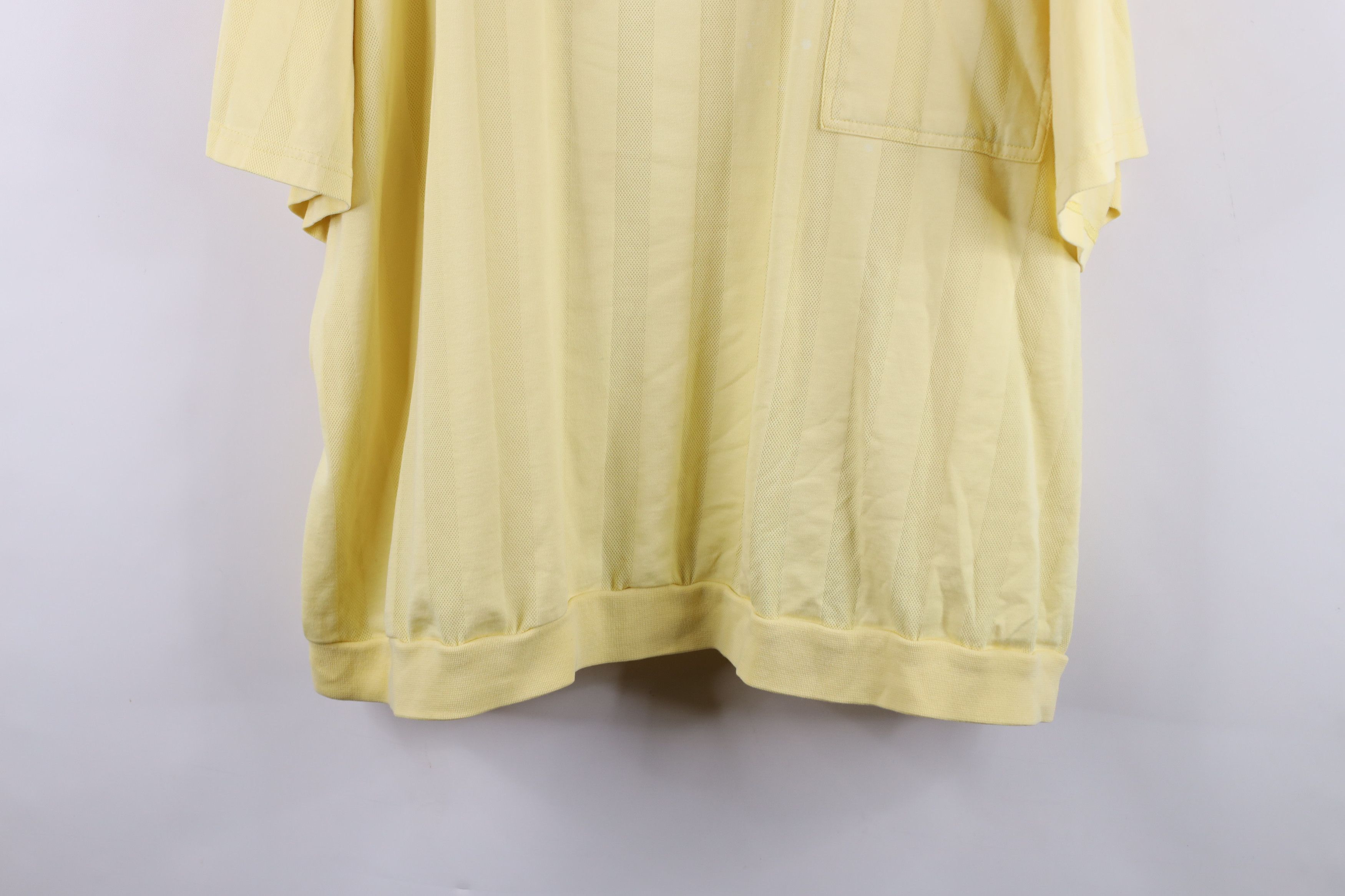 Vintage Vintage 90s Streetwear Knit Pullover Polo Shirt Yellow Size US XXL / EU 58 / 5 - 3 Thumbnail