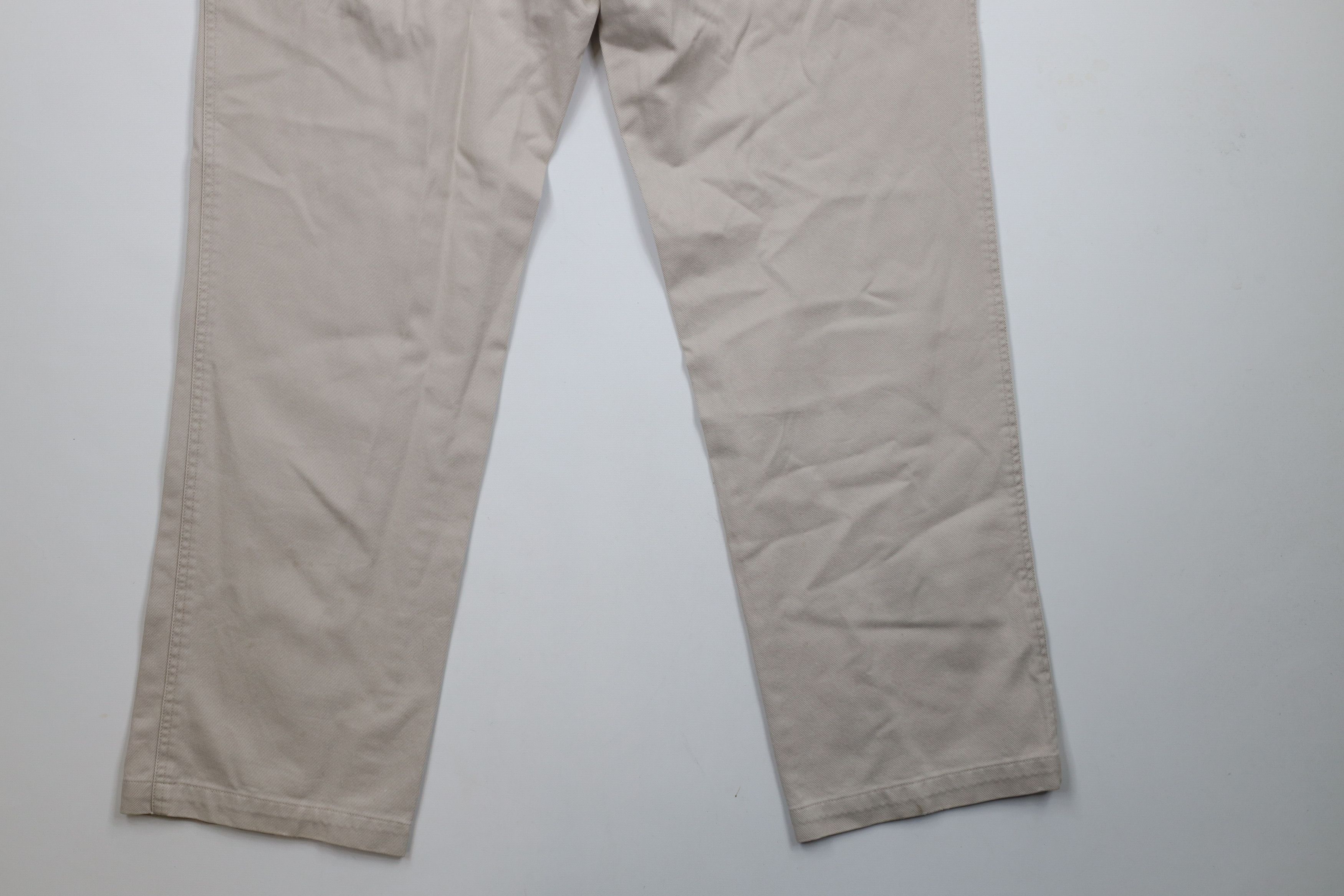 Orvis × Vintage Vintage 90s Orvis Heavy Leather Trim Wide Leg Pants Beige Size US 36 / EU 52 - 13 Thumbnail