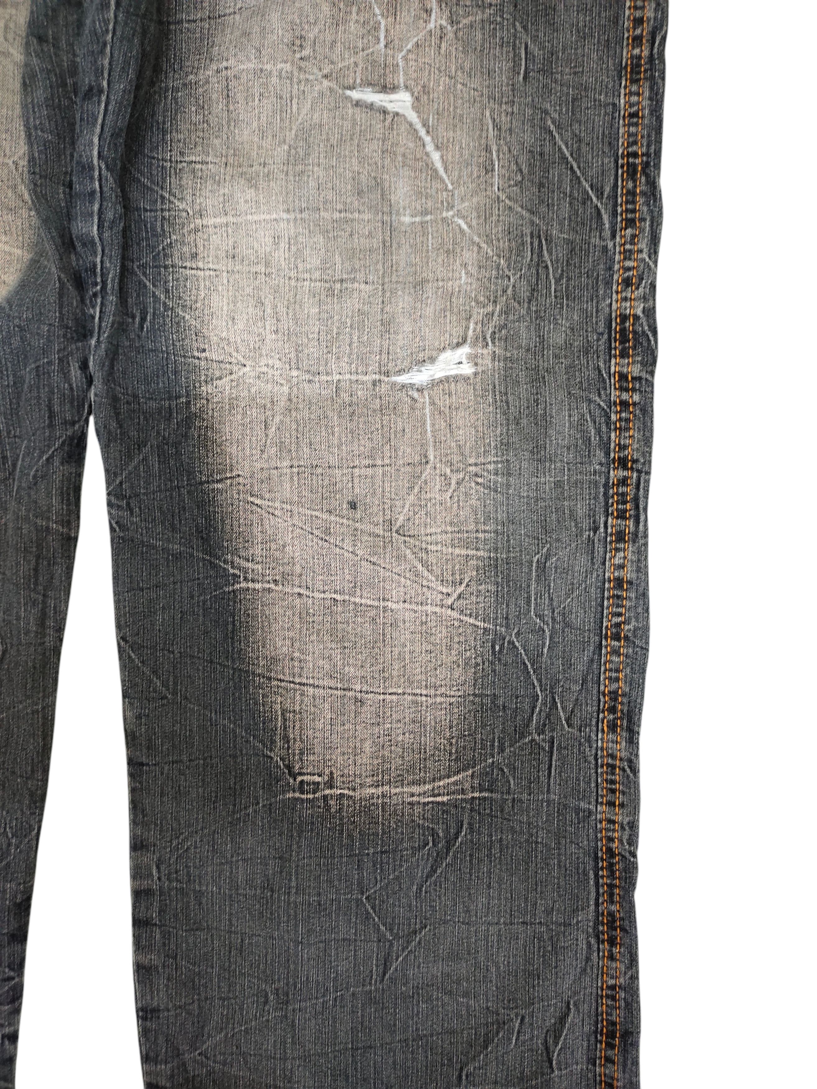 Karakuri Tamashii Vintage Sukajan Tiger Embroidered Distress Denim Jeans Size US 30 / EU 46 - 3 Thumbnail
