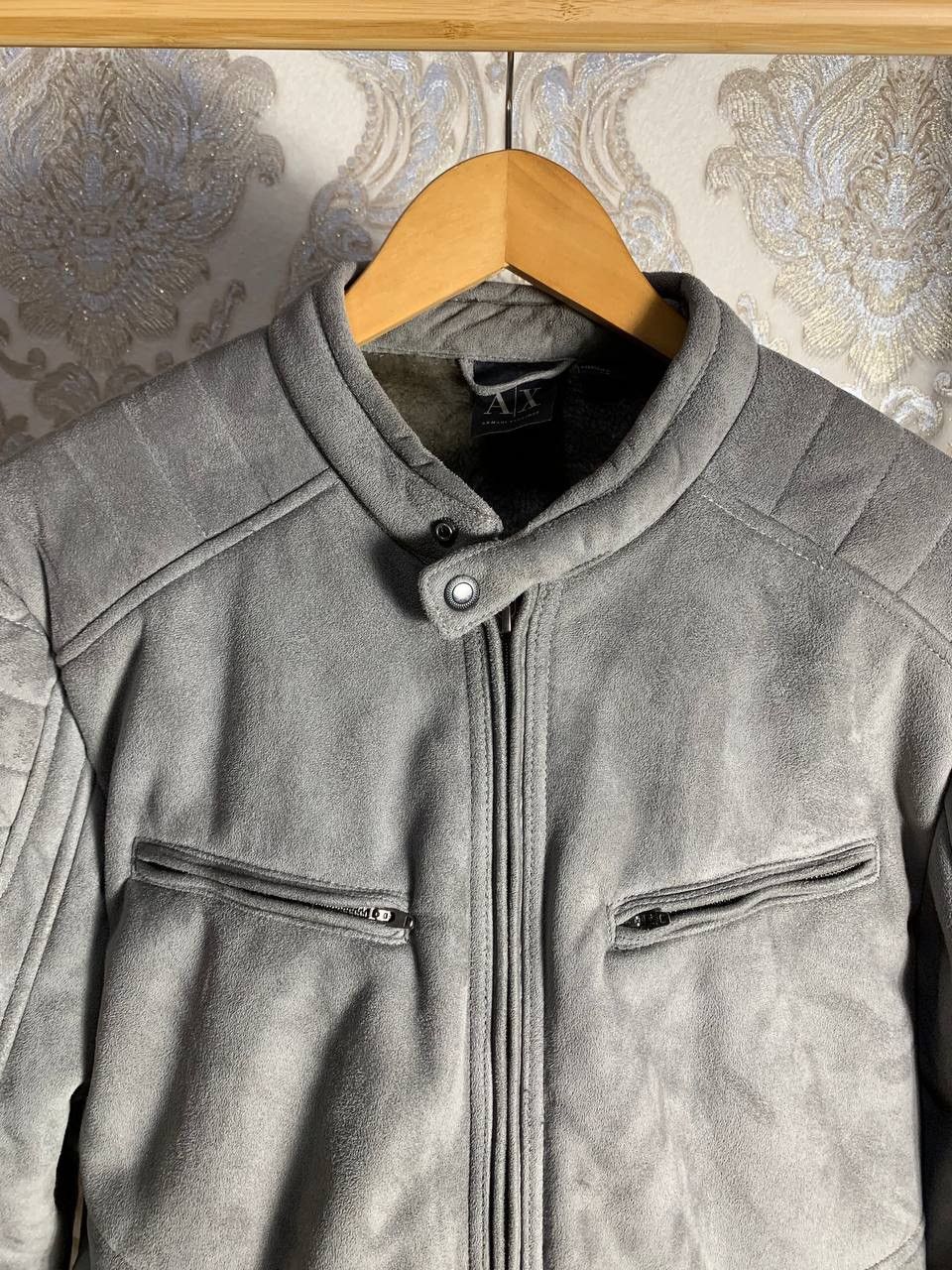 Armani Exchange × Vintage ARMANI EXCHANGE FAUX FUR LEATHER JACKET ITALIAN DESIGNER Y2K Size US L / EU 52-54 / 3 - 2 Thumbnail