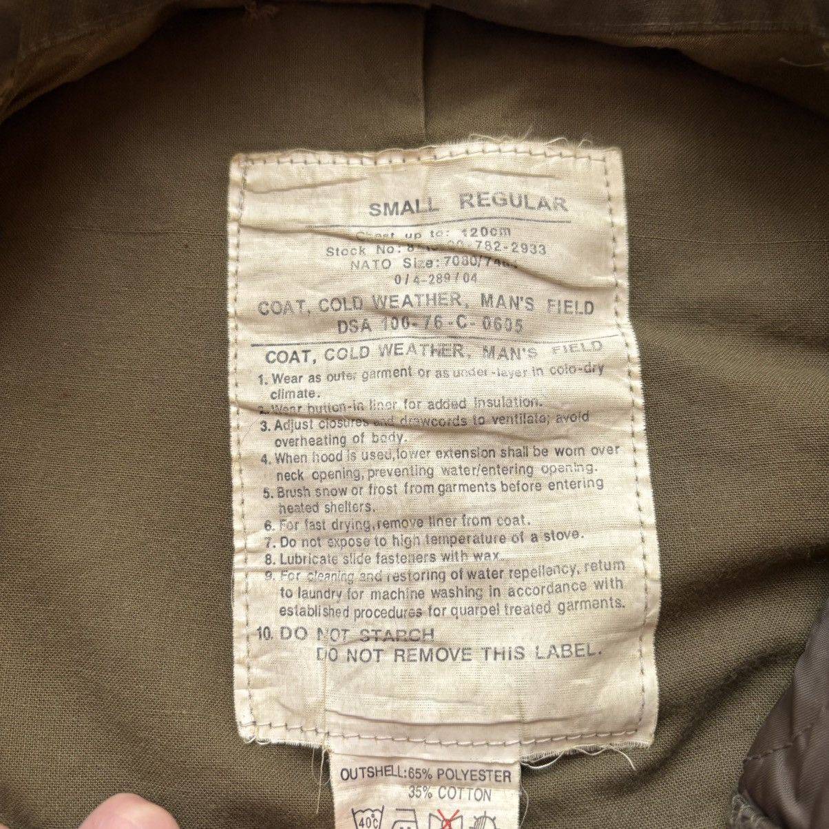 Vintage Vintage 1976 US Army M-65 Field Jacket Cold Weather OG-107 Size US S / EU 44-46 / 1 - 5 Thumbnail