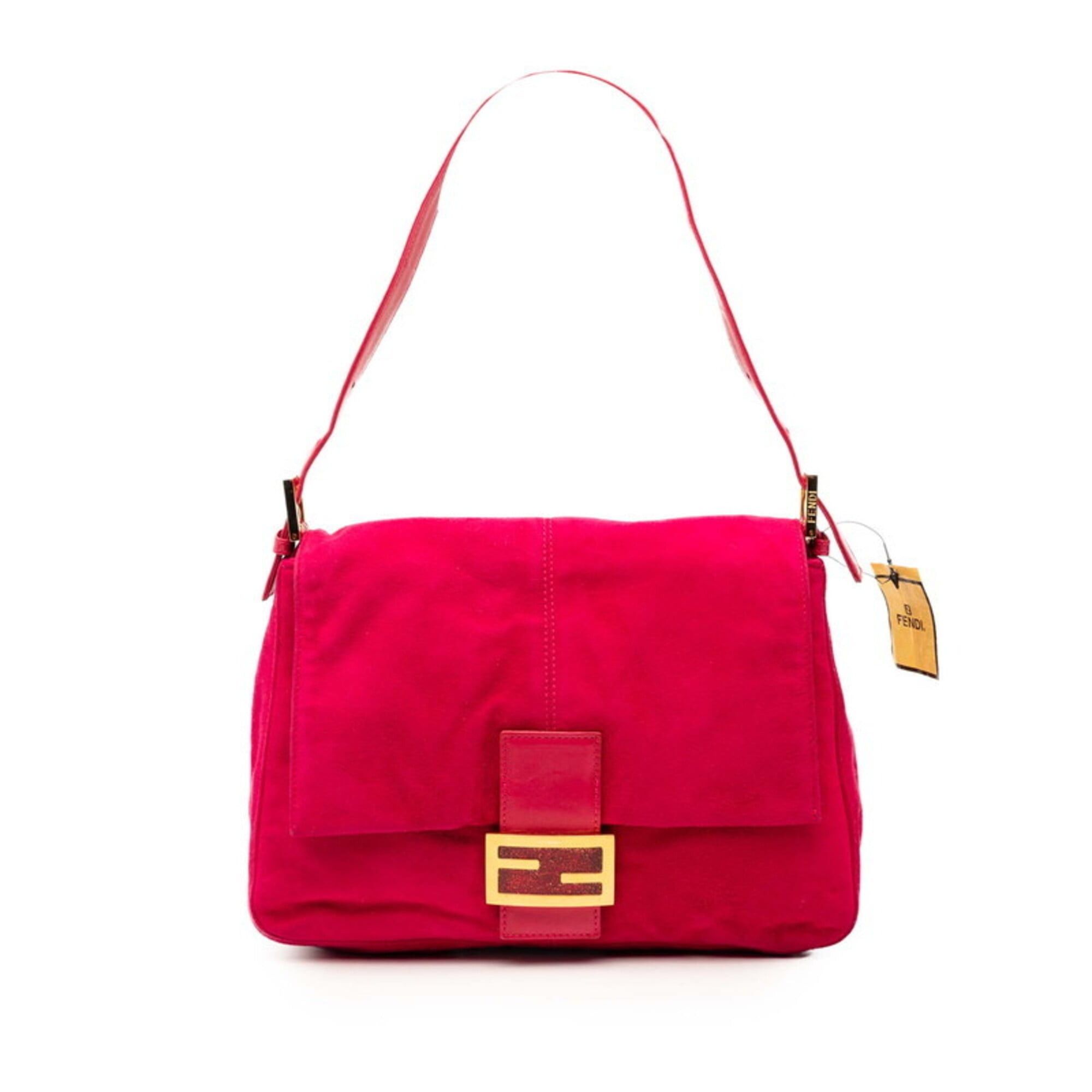 Fendi Fendi Mamma Bucket Logo One-Shoulder Bag, 26325, Pink Suede Leather, Women's FENDI Size ONE SIZE - 1 Thumbnail