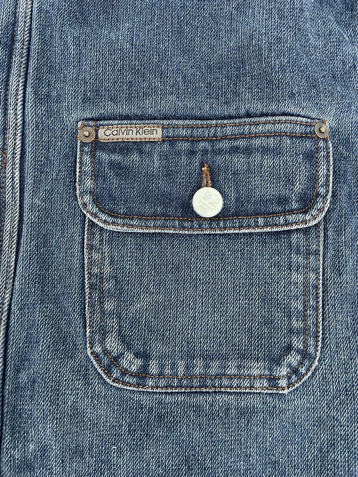 Calvin Klein × Vintage CALVIN KLEIN Vintage 90’s Denim Chore Jacket M Size US M / EU 48-50 / 2 - 7 Thumbnail