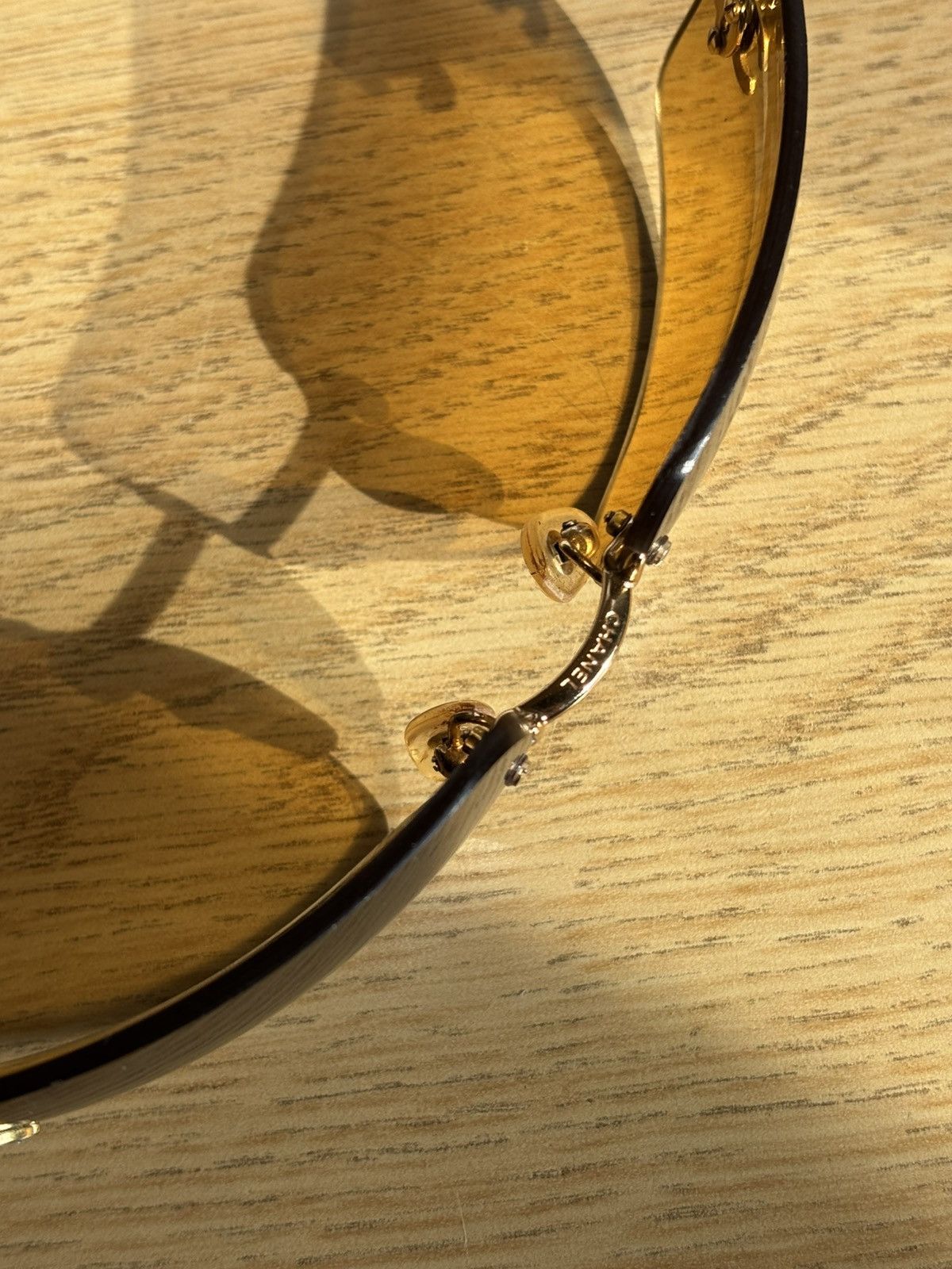 Chanel Chanel Sunglasses 4017-D Rhinestone Logo Rimless Vintage Size ONE SIZE - 5 Thumbnail