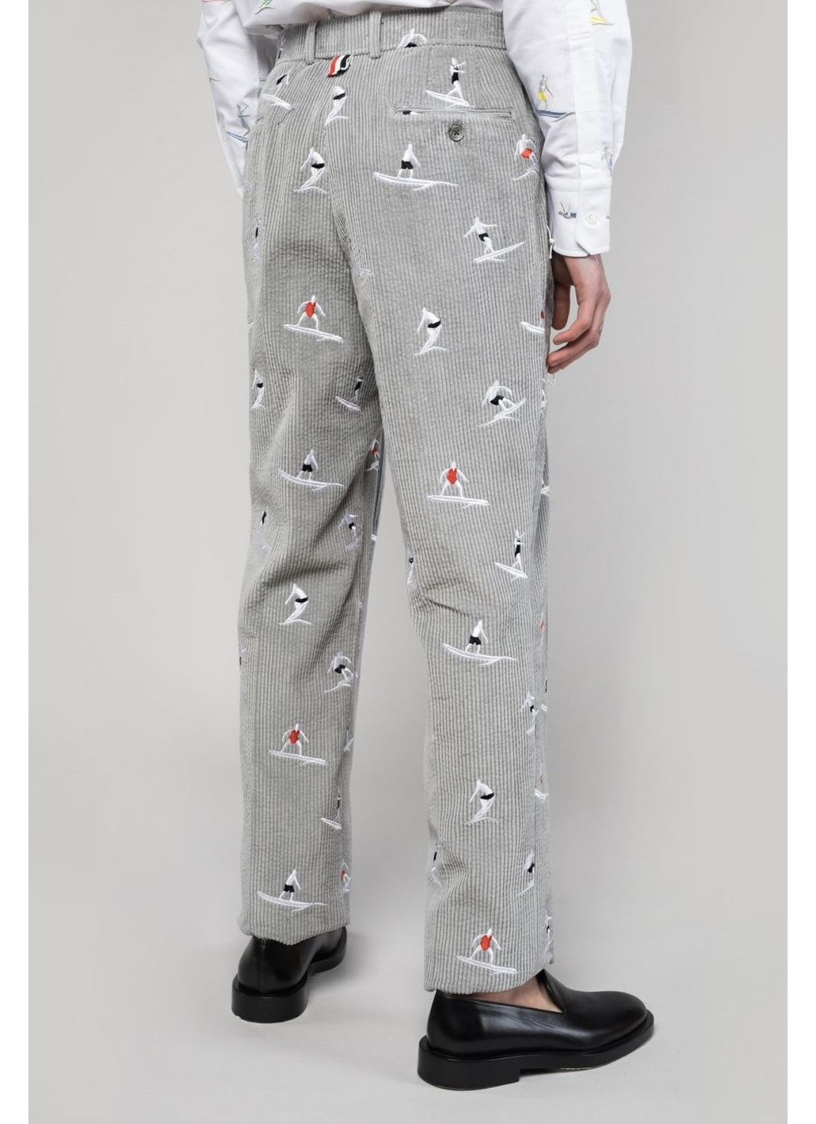 Thom Browne Last Size Thom Browne Corduroy Grey Surfing Print Pants Size US 36 / EU 52 - 2 Thumbnail