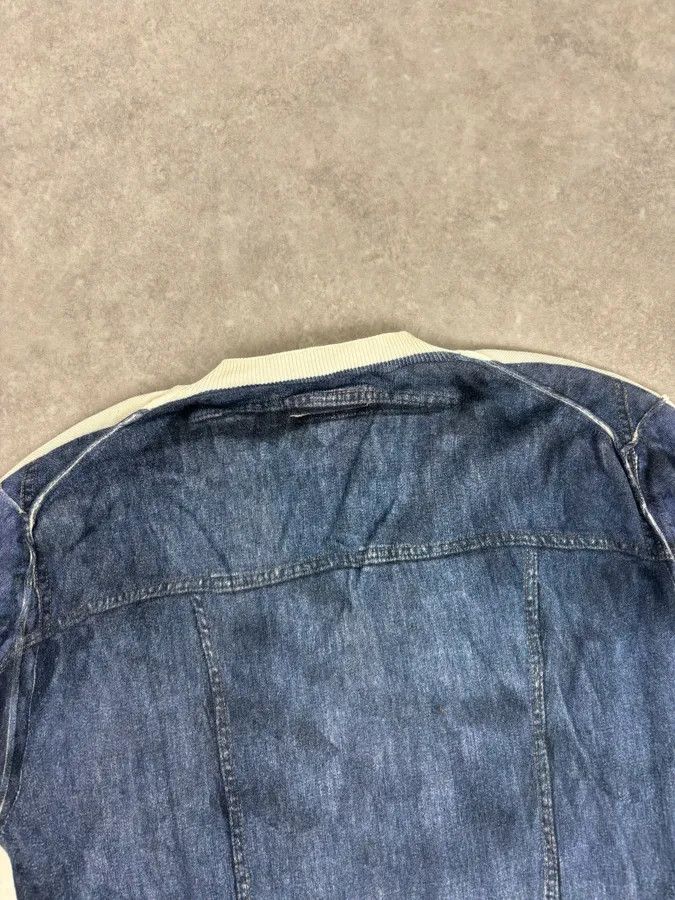 Dolce & Gabbana SS2010 Dolce & Gabbana Blue Denim Trompe-loeil V Neck Sweater Size US S / EU 44-46 / 1 - 6 Thumbnail