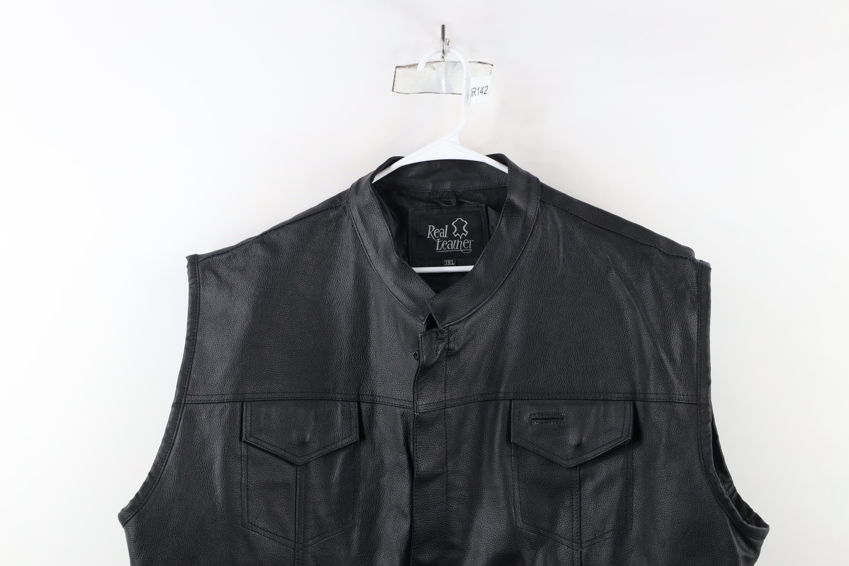 Vintage Vintage 90s Streetwear Full Zip Motorcycle Vest Jacket Size US XXL / EU 58 / 5 - 2 Thumbnail