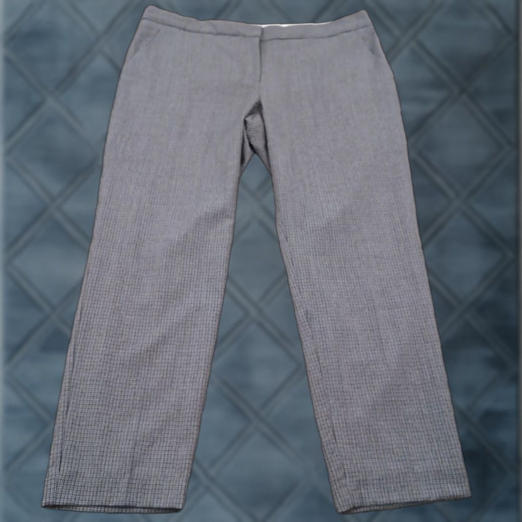 Talbots Talbots Dress Pants Womens Size 16 Gray Plaid Flannel 38x28 High Rise Straight Pockets Lined Wool Spandex Regular Pants Womens Size 38" / US 16 / IT 52 - 1 Thumbnail