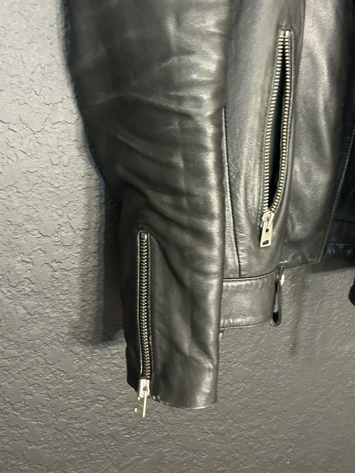 Allsaints Allsaints Sheep Leather Biker Jacket Size US XS / EU 42 / 0 - 5 Thumbnail