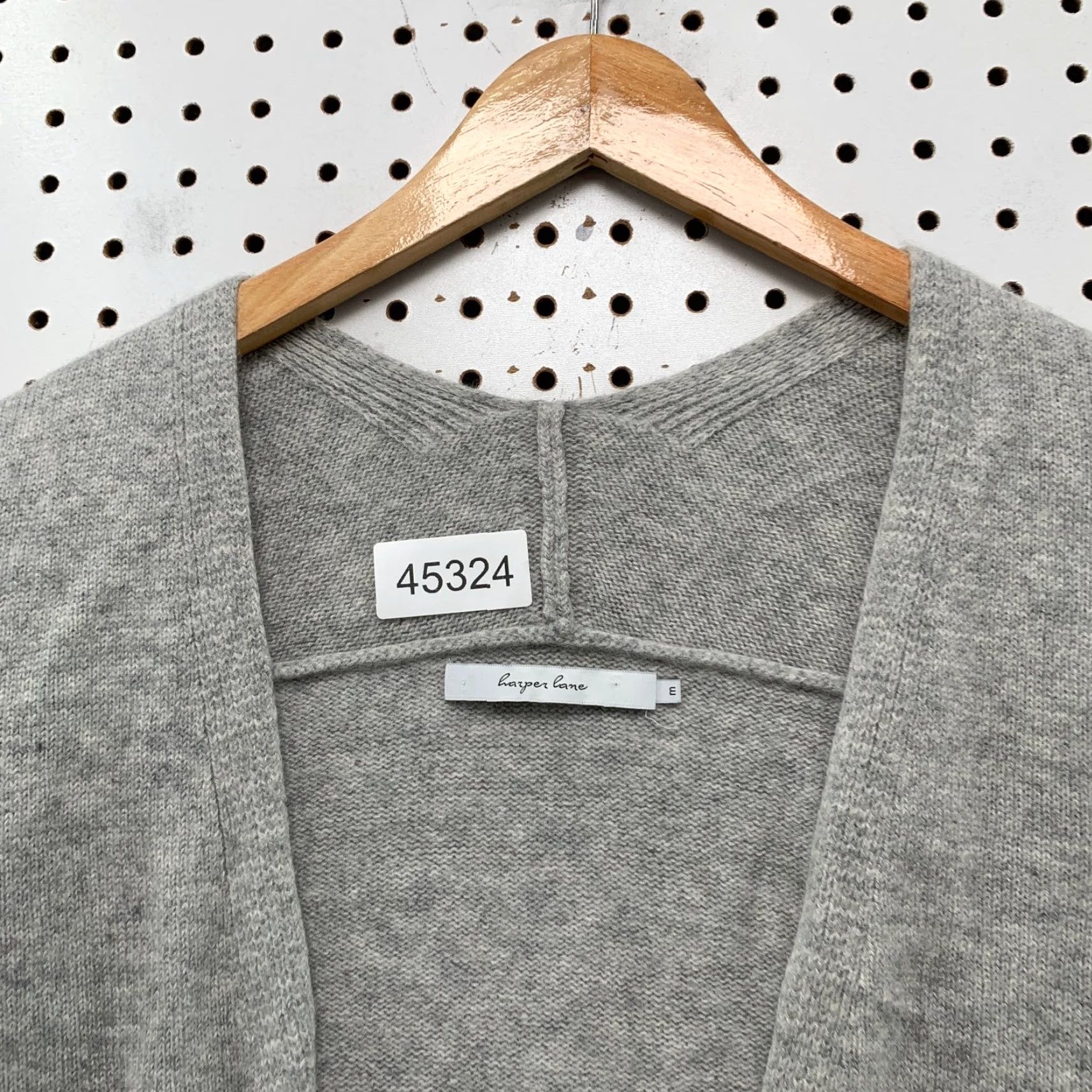 Vintage Harper Lane Wool Cashmere Cardigan Sweater Womens M Gray Open Cozy Soft cardigan Size M / US 6-8 / IT 42-44 - 5 Thumbnail