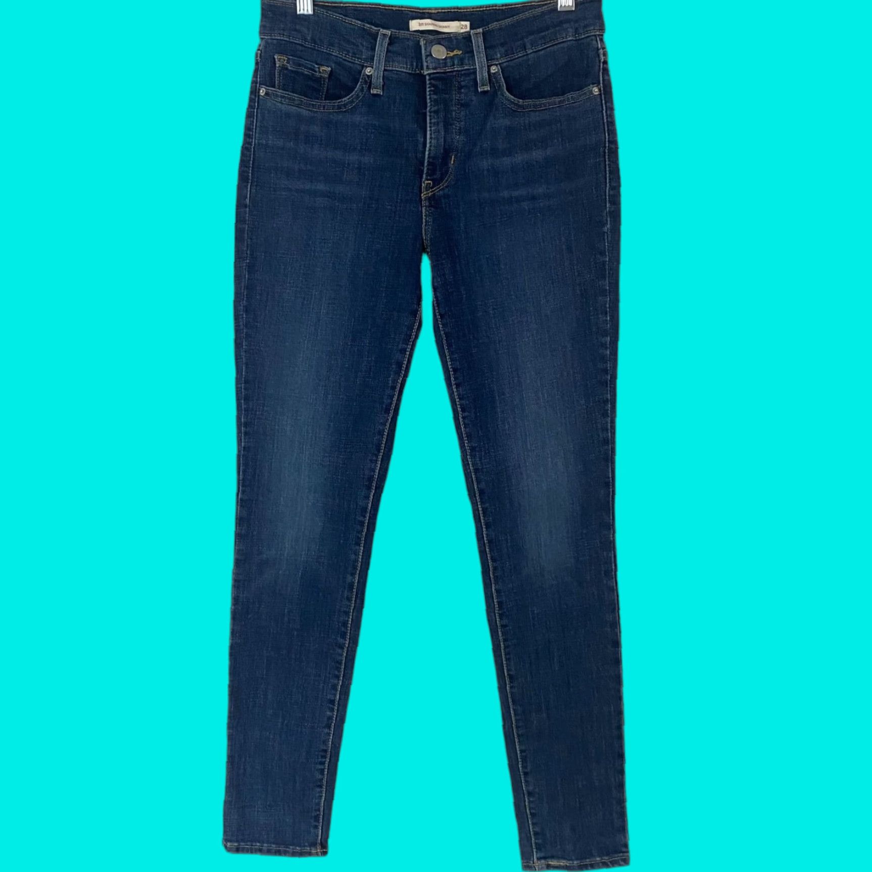 Levi's Levi's 311 Shaping Skinny Jeans Womens 28 Blue Dark Wash Mid-Rise Stretch Denim Size 28" / US 6 / IT 42 - 1 Thumbnail