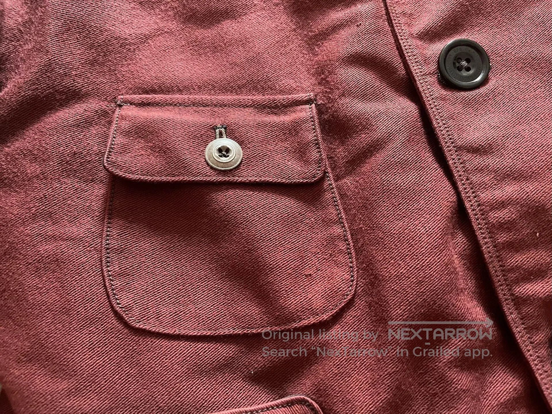 Freewheelers rich red heavy moleskin jacket for men. Size US M / EU 48-50 / 2 - 3 Thumbnail