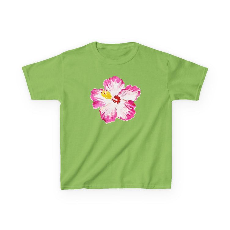 Other Green Tropical Hibiscus Baby Tee Floral Summer Graphic Tee Size L / US 10 / IT 46 - 2 Thumbnail