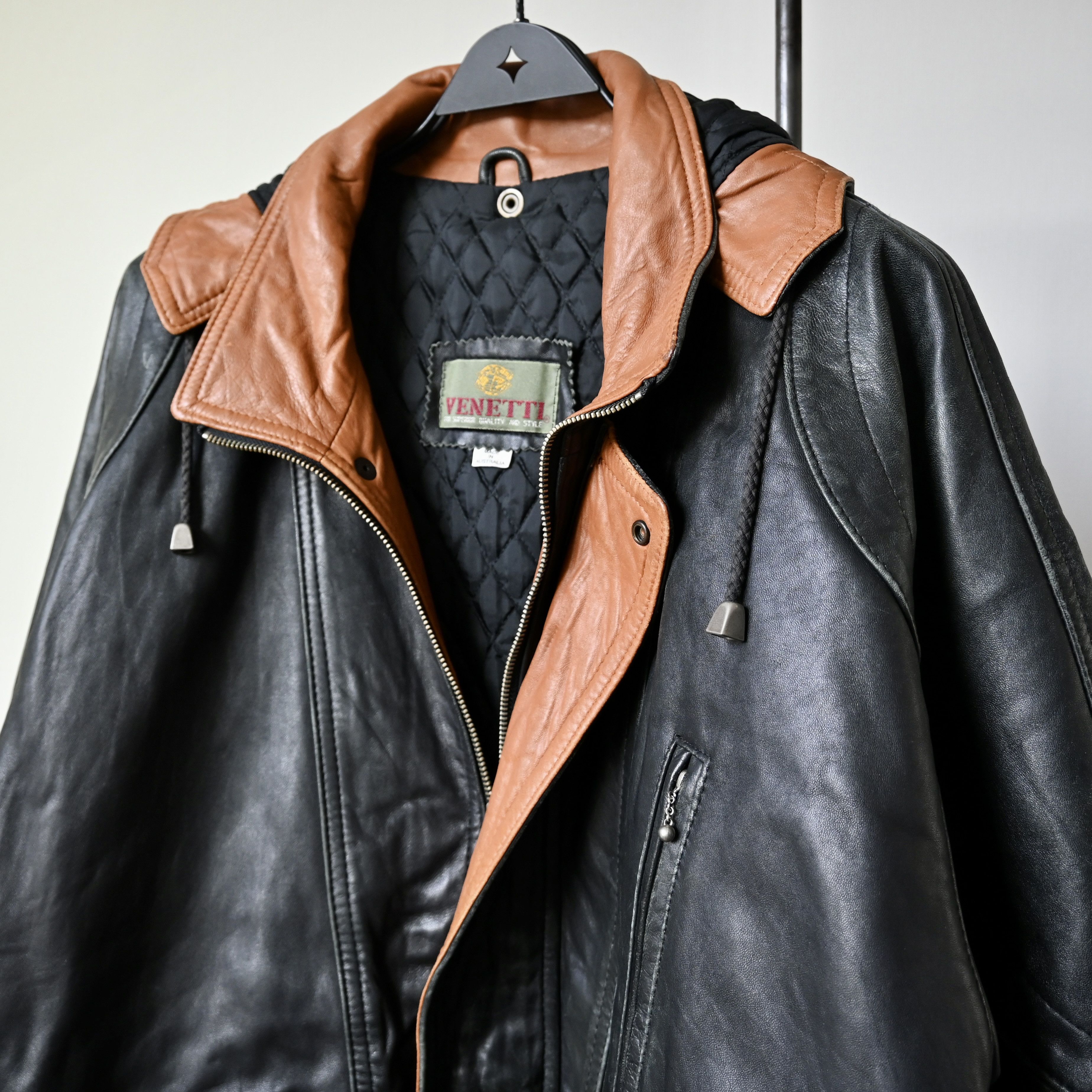 Vintage VTG 1990s VENETTI lamb leather parka, made in Australia Size US L / EU 52-54 / 3 - 8 Thumbnail