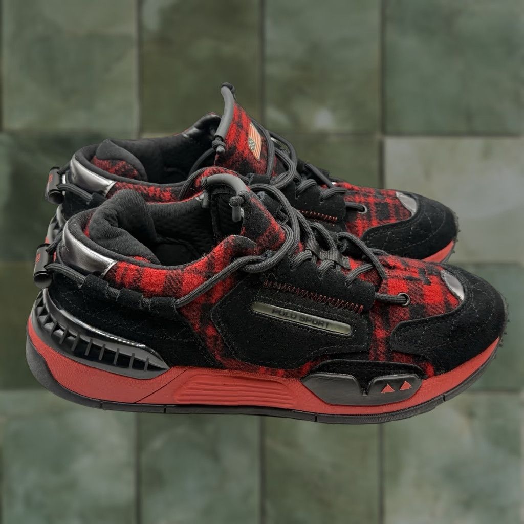 Polo Ralph Lauren Polo Ralph Lauren PS200 Black Red Limited Plaid Twill Edition Sneaker Men's Size 7 Walking Casual Athletic Size US S / EU 44-46 / 1 - 1 Thumbnail