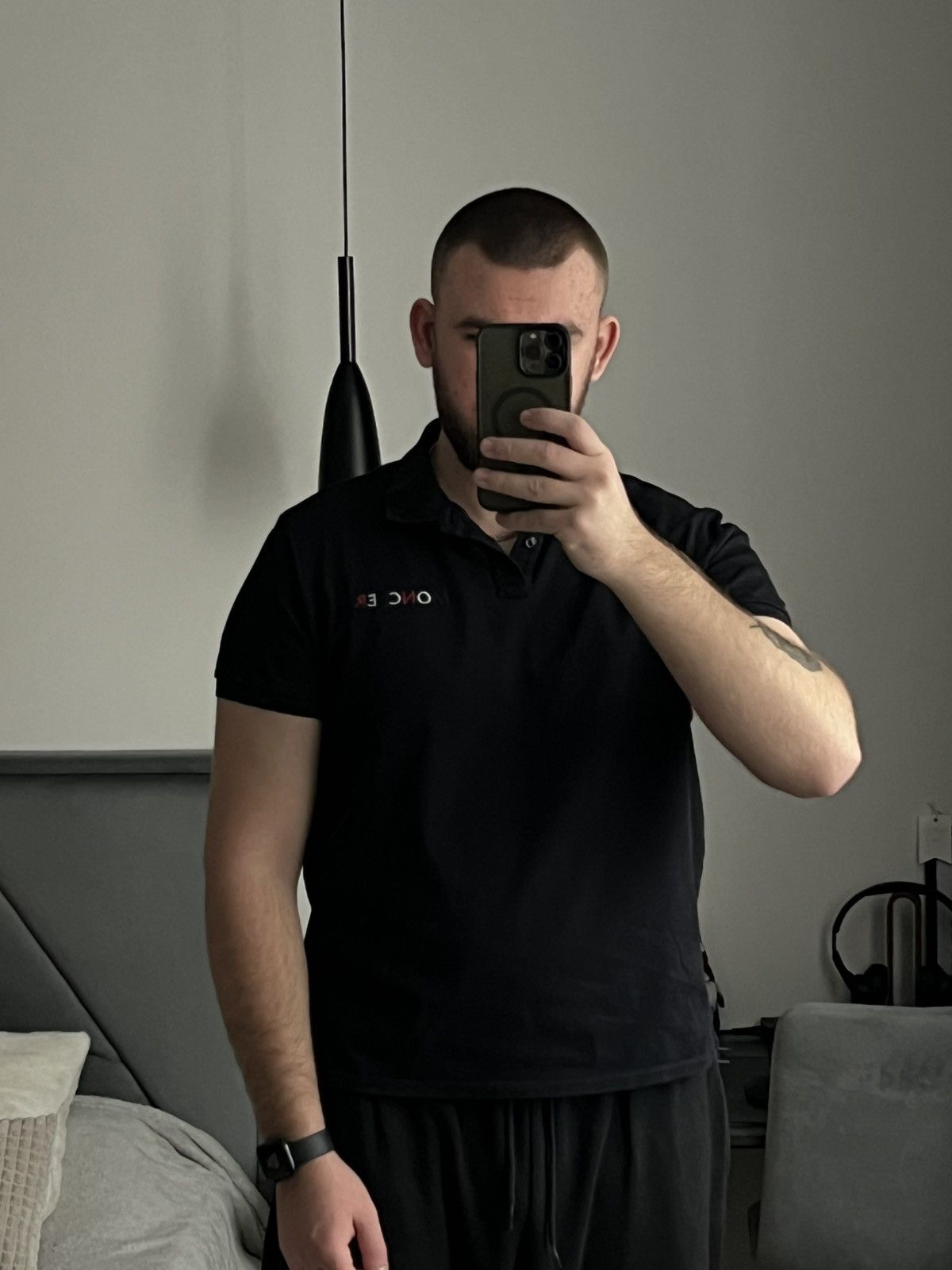 Moncler Moncler SS Dark Blue Polo Size US L / EU 52-54 / 3 - 5 Thumbnail