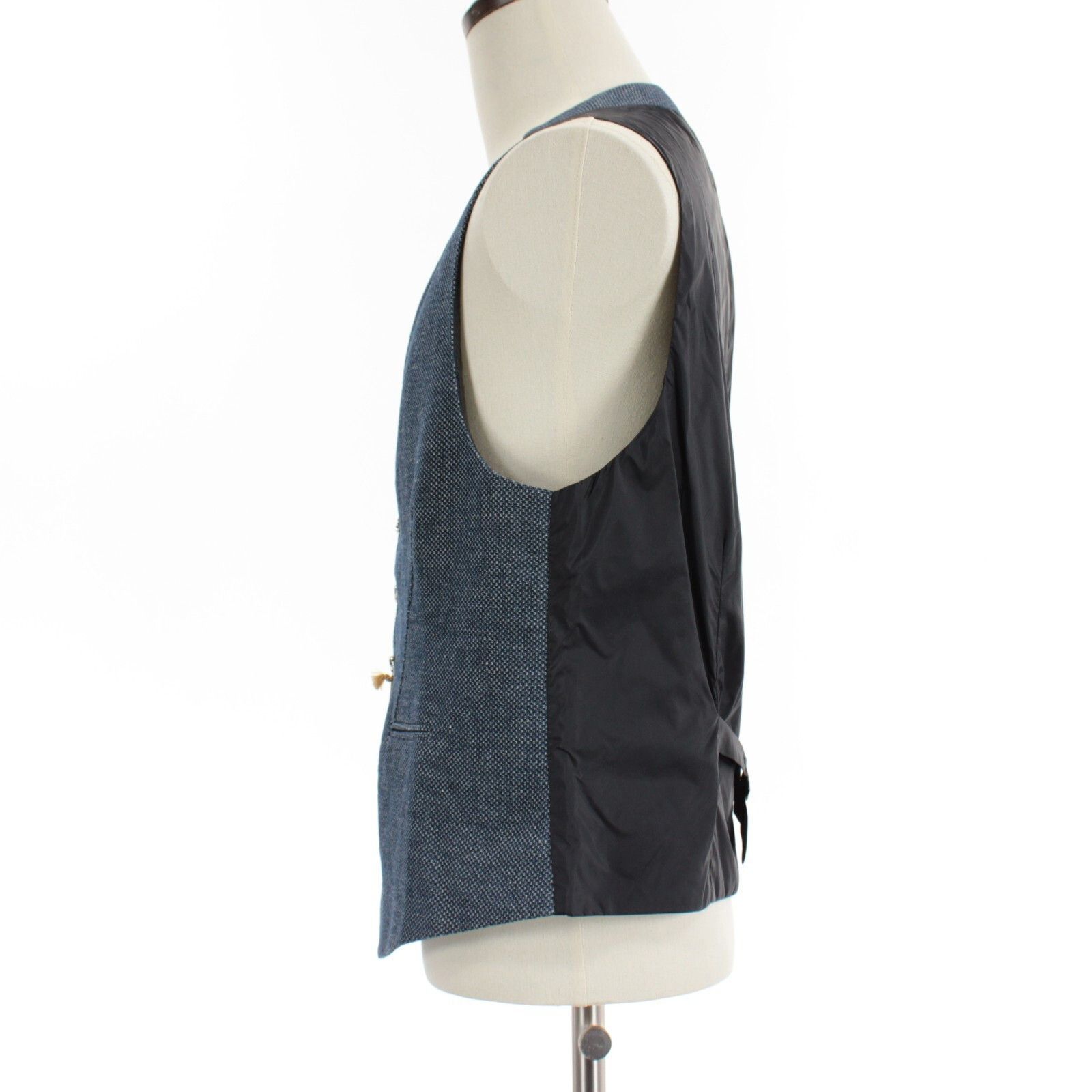 Other Italo Ferretti NWT Vest/Waist Coat Size 50 US 40R in Blue/Wh Size 40R - 6 Thumbnail
