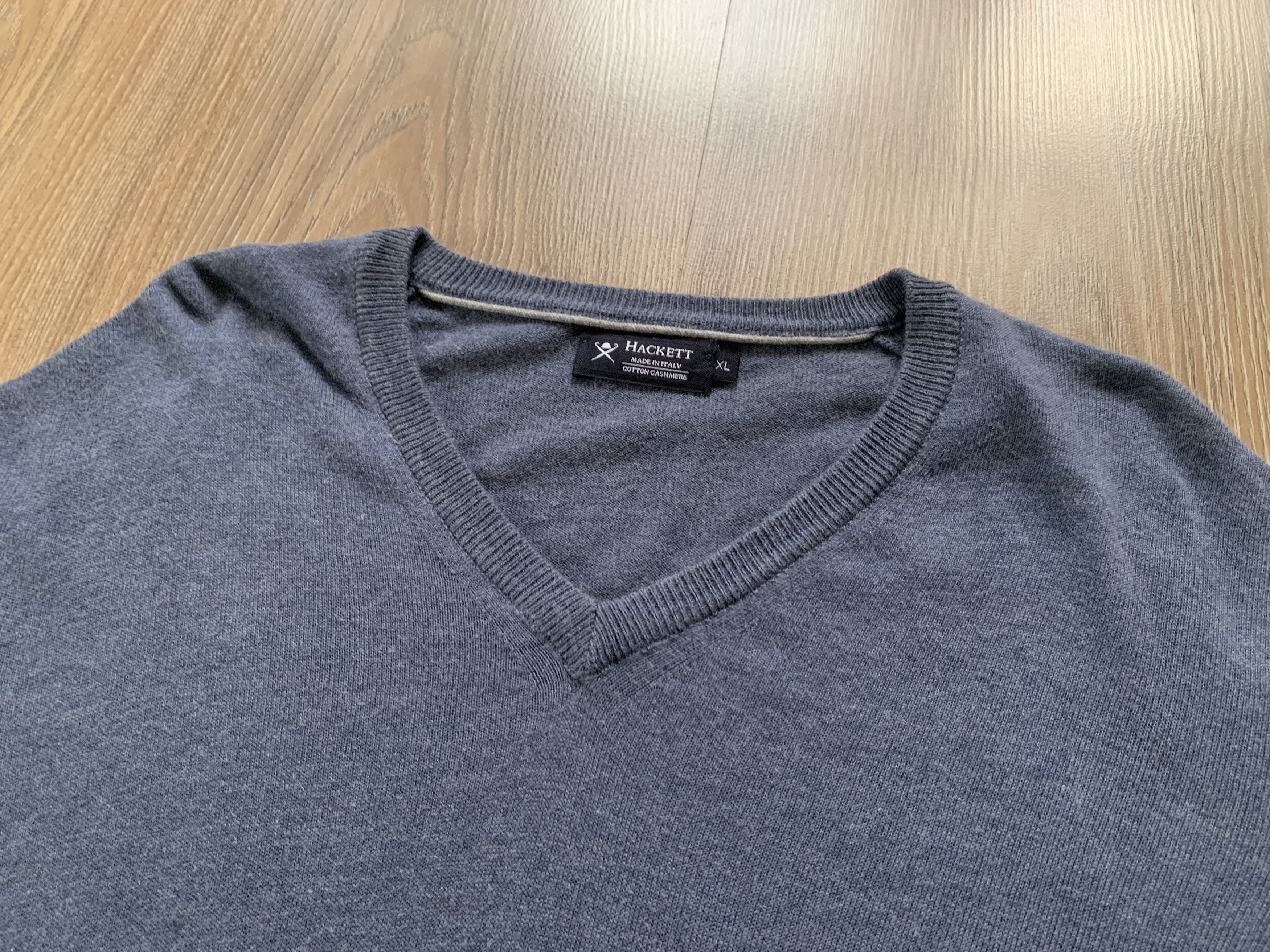 Hackett Hackett London Mens Cotton Cashmere V Neck Jumper Sweater Size US XL / EU 56 / 4 - 4 Thumbnail