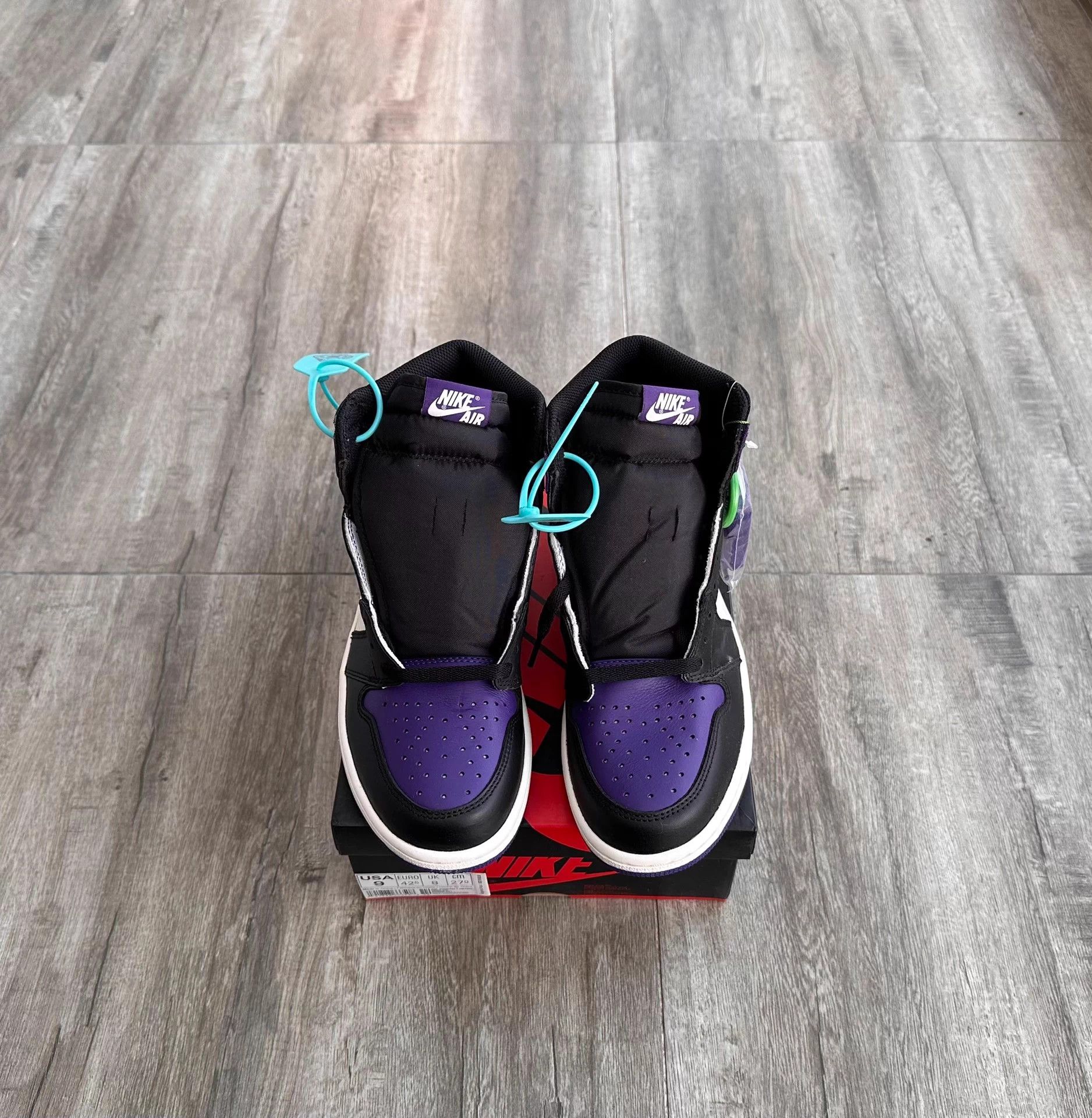 Nike Jordan 1 High Court Purple Black Purple Toe 42.5 Size US 9.5 / EU 42-43 - 1 Thumbnail