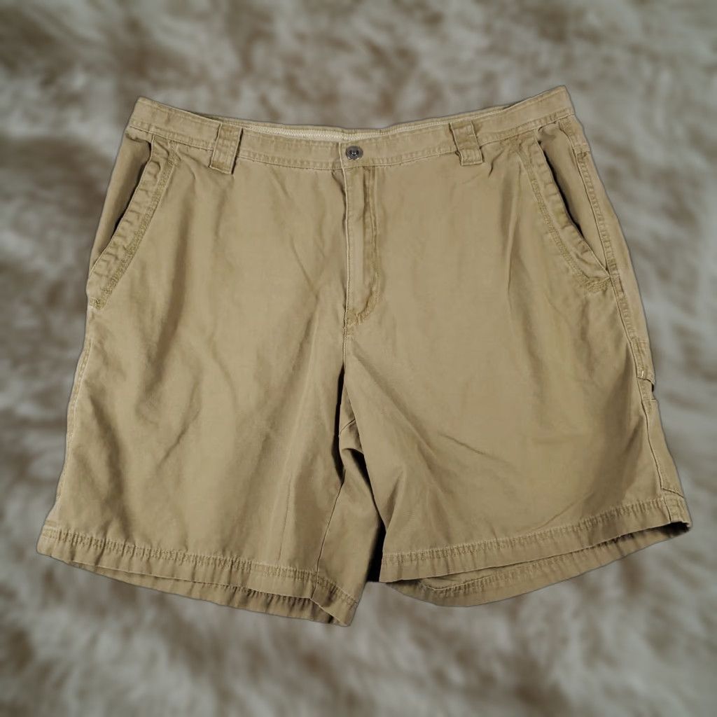 Vintage Columbia Chino Shorts Mens Size 42 Beige Flat Front Casual Outdoor Stretch Size US 42 / EU 58 - 1 Thumbnail