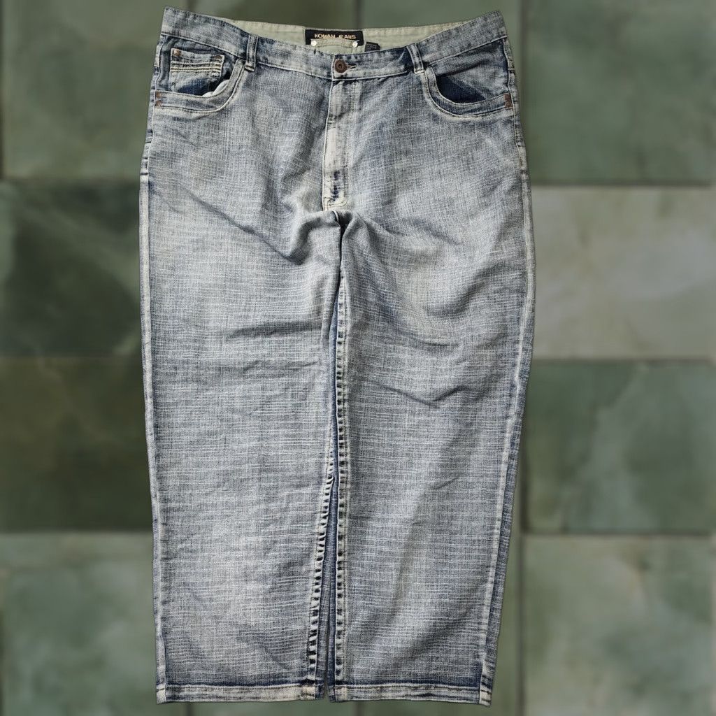 Vintage VINTAGE Y2K Koman Baggy Jeans Mens 48x31 Blue Hip Hop Embroidered Wide-Leg Grunge Skater Size US 32 / EU 48 - 1 Thumbnail