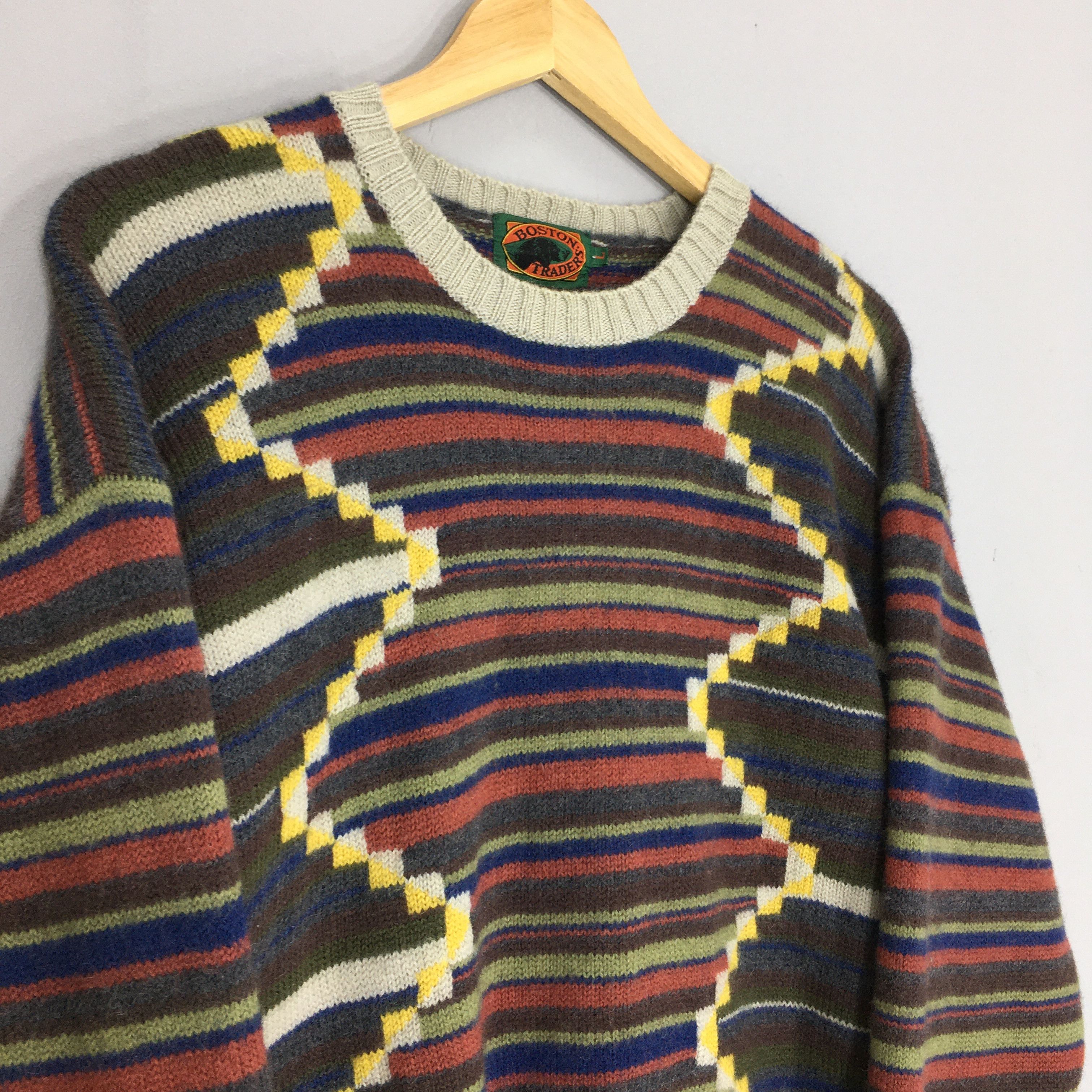 Japanese Brand × Vintage Vintage 90s Boston Traders Navajo Knitwear Large Size US L / EU 52-54 / 3 - 3 Thumbnail