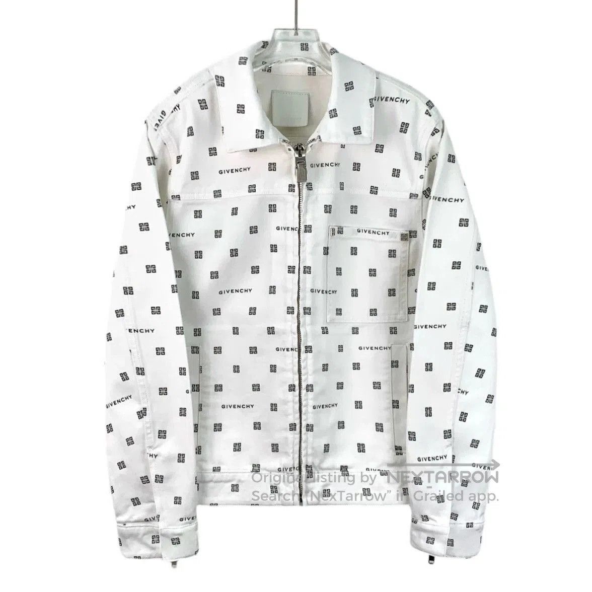 givenchy x disney white logo jacket.