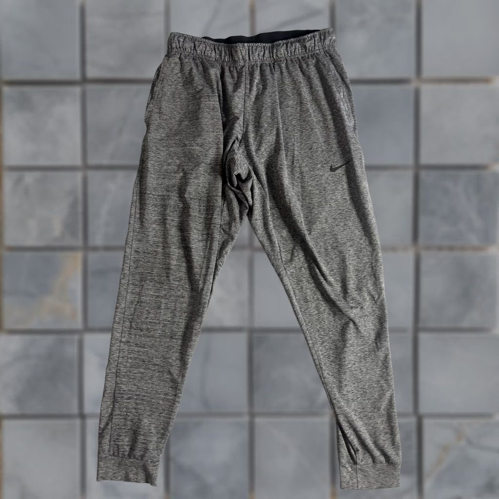 Nike Nike Dri-FIT Jogger Pants Mens Large Gray Jersey Tapered Elastic Waist Pockets Size US L / EU 52-54 / 3 - 1 Thumbnail