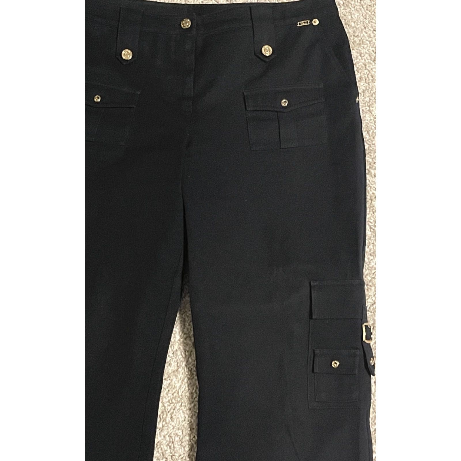 Essentials VINTAGE St John Sport Essentials By Marie Gray Black Cargo Pants 35x30.5 Size Size 24" / US 00 / IT 34 - 3 Thumbnail
