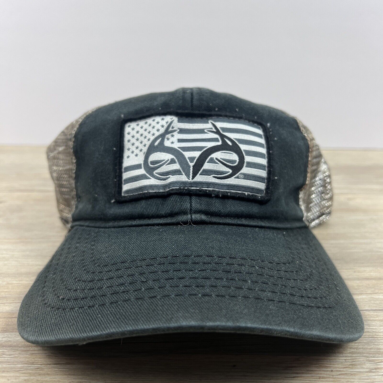 Realtree Realtree USA Flag Hat Snapback Hat Black Adjustable Hat Adul Size ONE SIZE - 2 Thumbnail