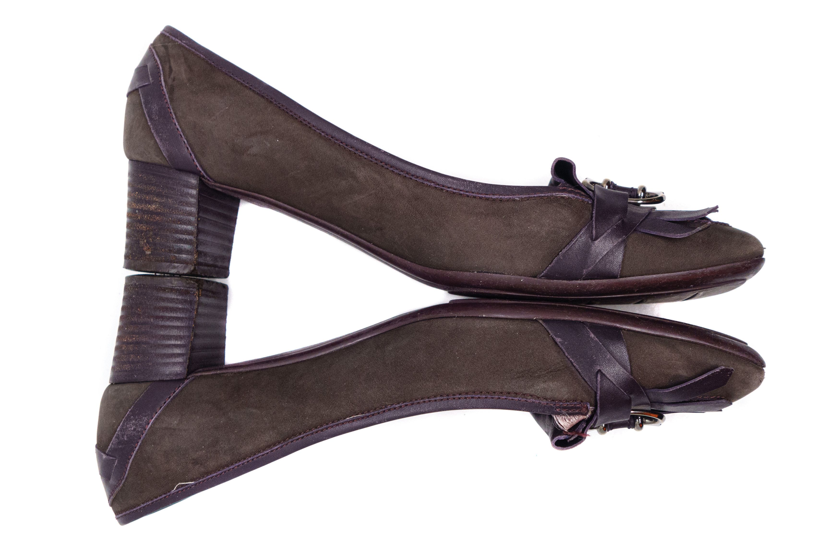 Salvatore Ferragamo Horsebit Leather Suede Shoes Size US 10 / IT 40 - 5 Thumbnail