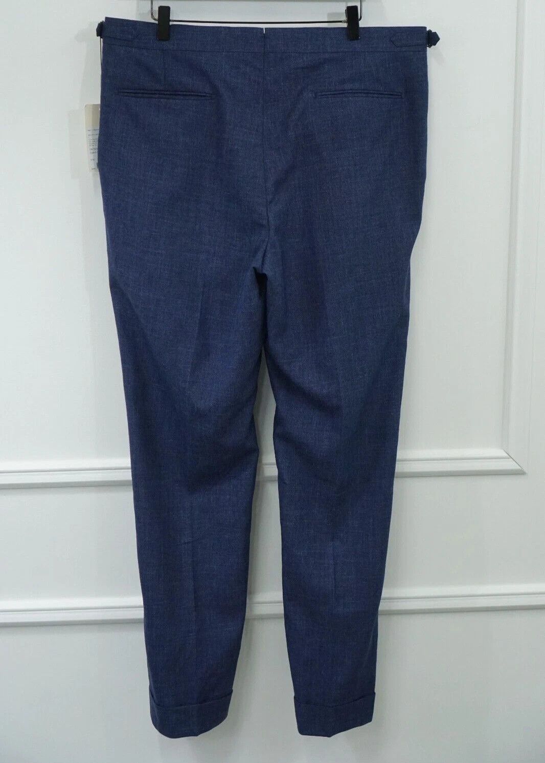 Suitsupply Men Suitsupply Suit Wool Silk Linen Blue La Spalla UK/US52S Size 52S - 8 Thumbnail