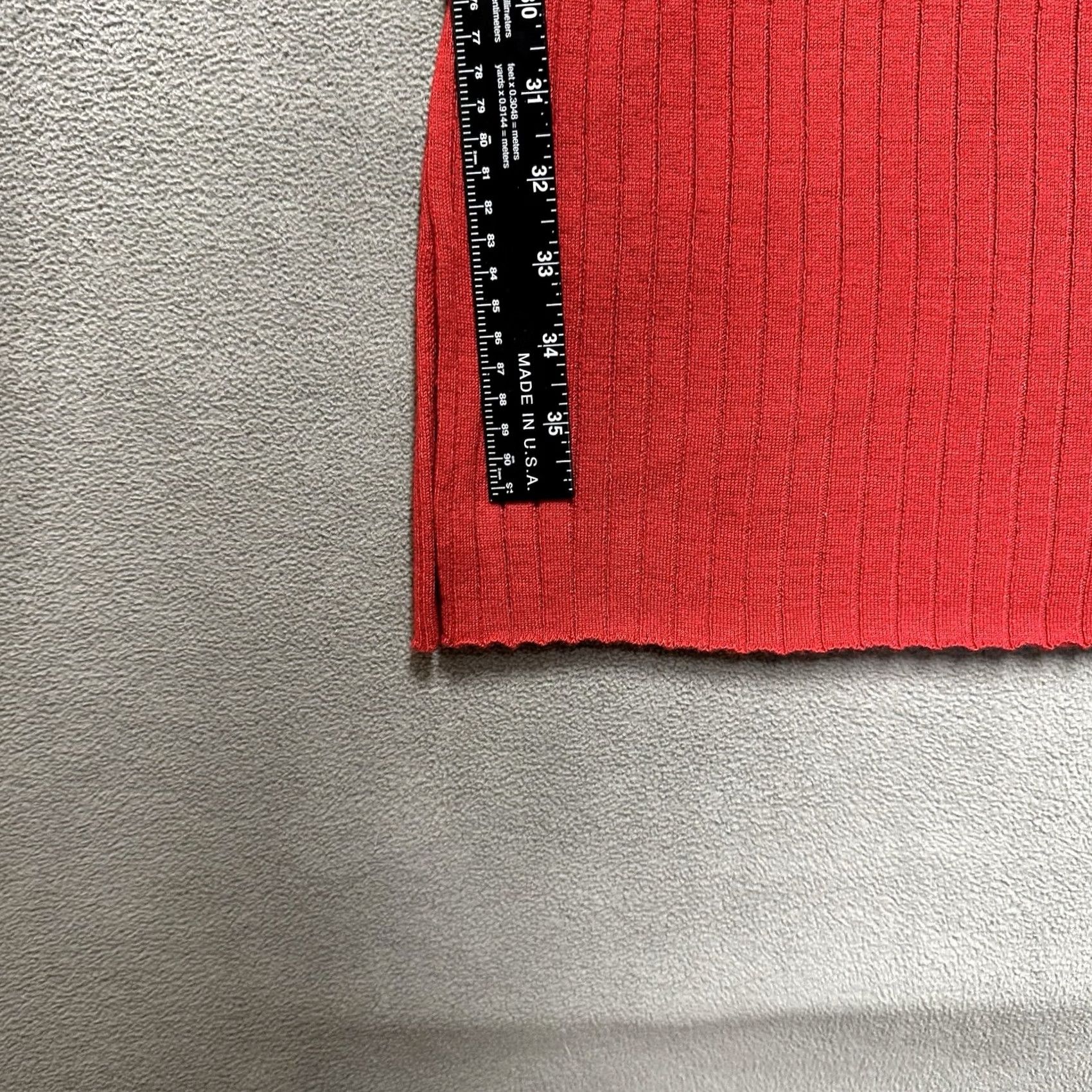 Vintage Alison Andrews Midi Dress Womens M Red Ribbed Off Shoulder Long Sleeve Slim Size M / US 6-8 / IT 42-44 - 8 Thumbnail