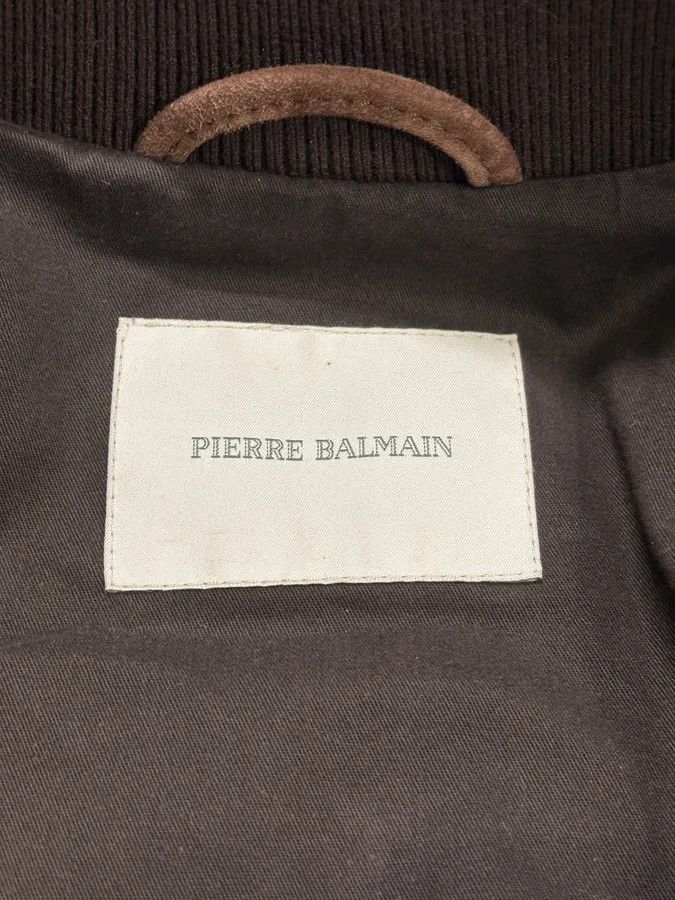 Pierre Balmain 2000s Pierre Balmain Brown Suede Bomber Jacket Size US M / EU 48-50 / 2 - 10 Thumbnail
