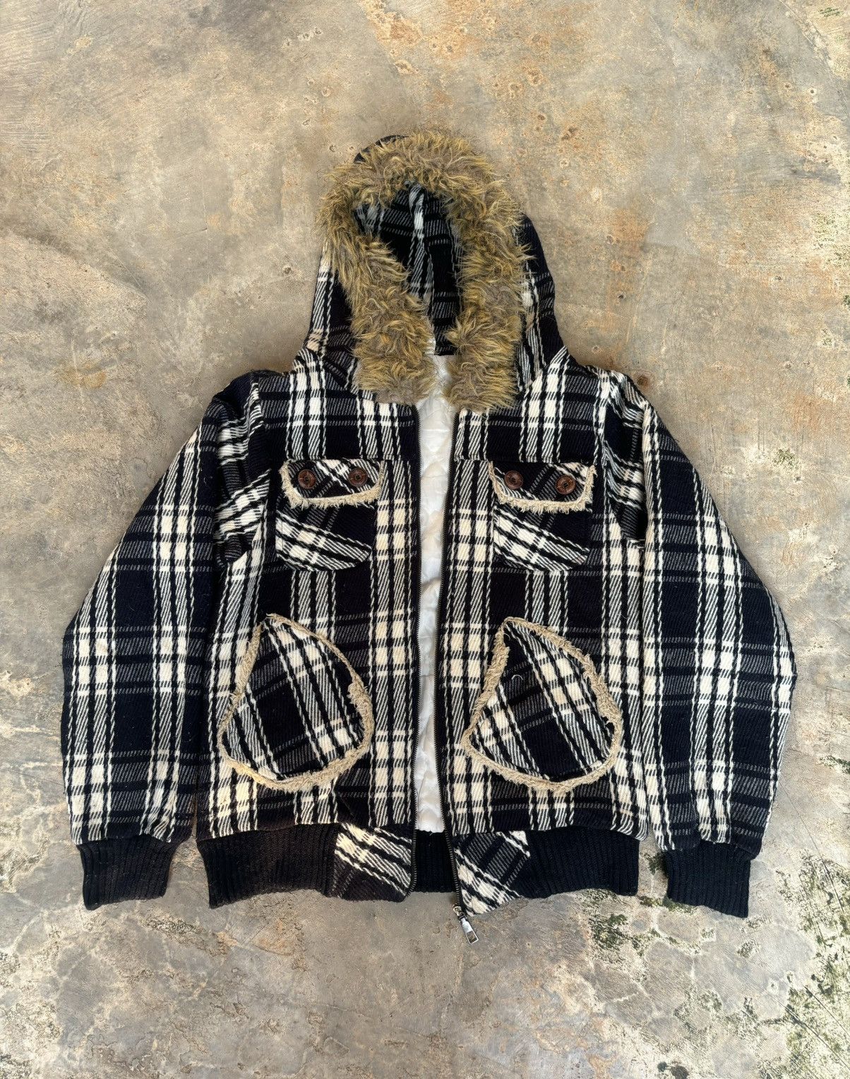 Hysteric Glamour × If Six Was Nine × Japanese Brand Fur Jacket Checkerboard Ifsixwasnine Lgb Style Size US S / EU 44-46 / 1 - 2 Thumbnail