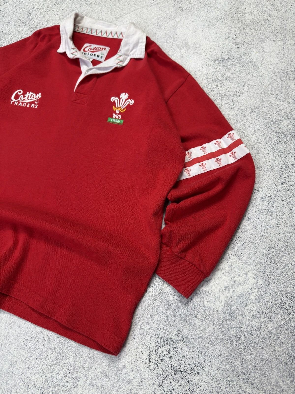 Cotton Traders Vintage 1995-97 Wales Rugby Union Home Long Sleeve Shirt Size US XL / EU 56 / 4 - 5 Thumbnail