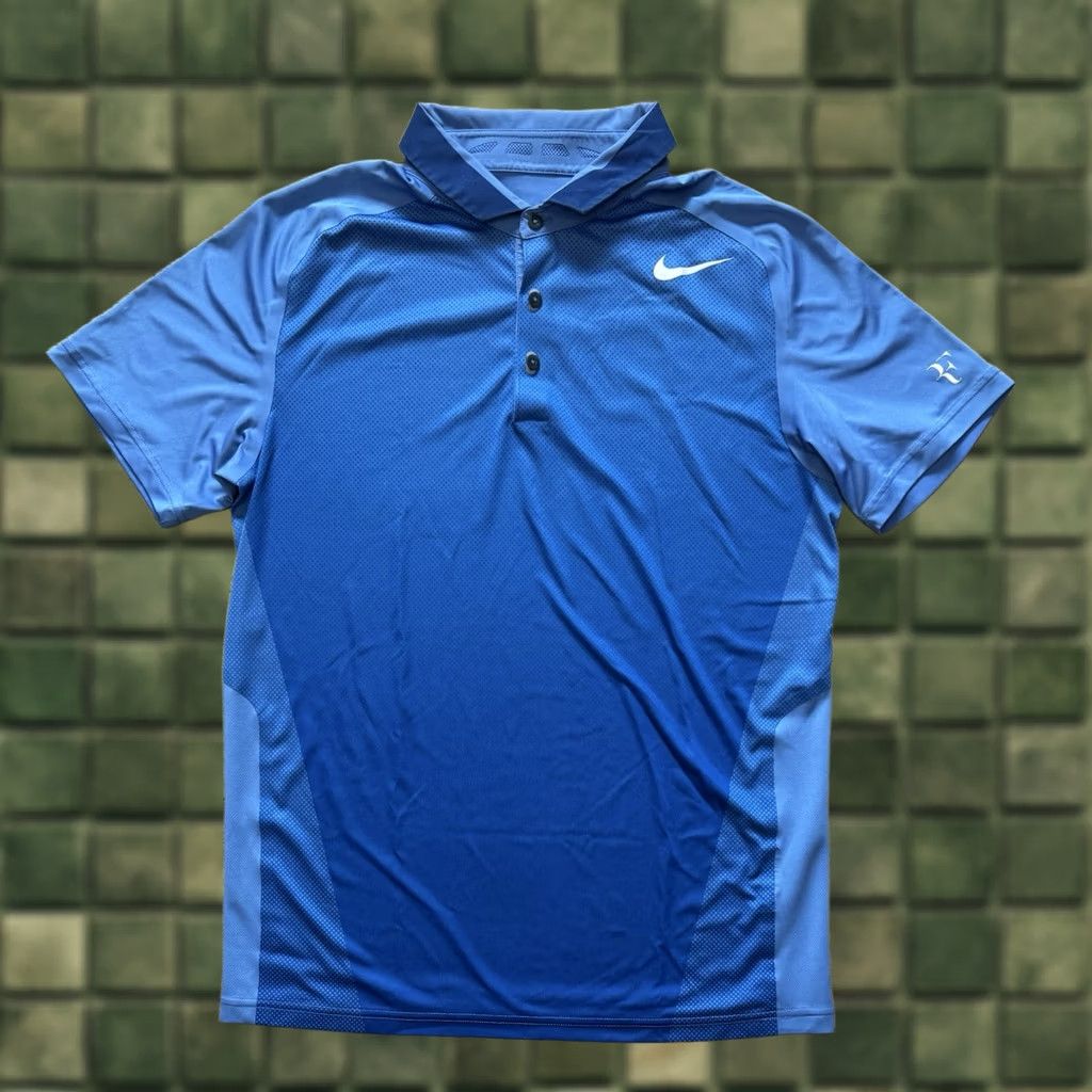 Nike Nike Roger Federer RF 2013 US Open Tennis Polo Court Shirt Mens Size M Blue Size US M / EU 48-50 / 2 - 1 Thumbnail