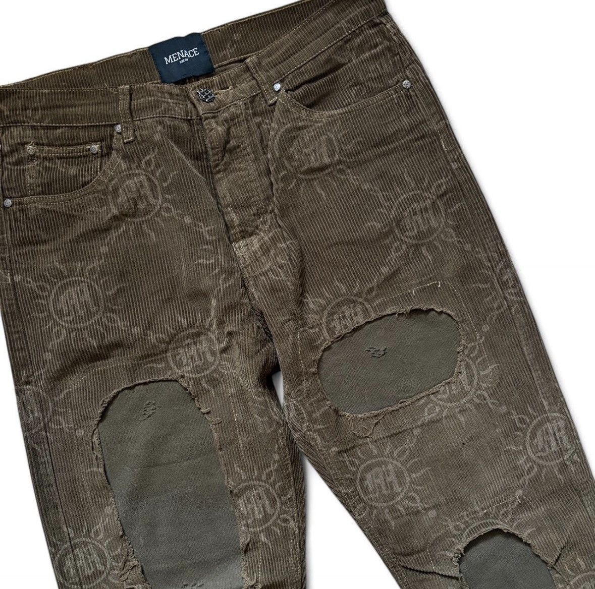 Menace menace monogram corduroy pants Size US 34 / EU 50 - 1 Thumbnail