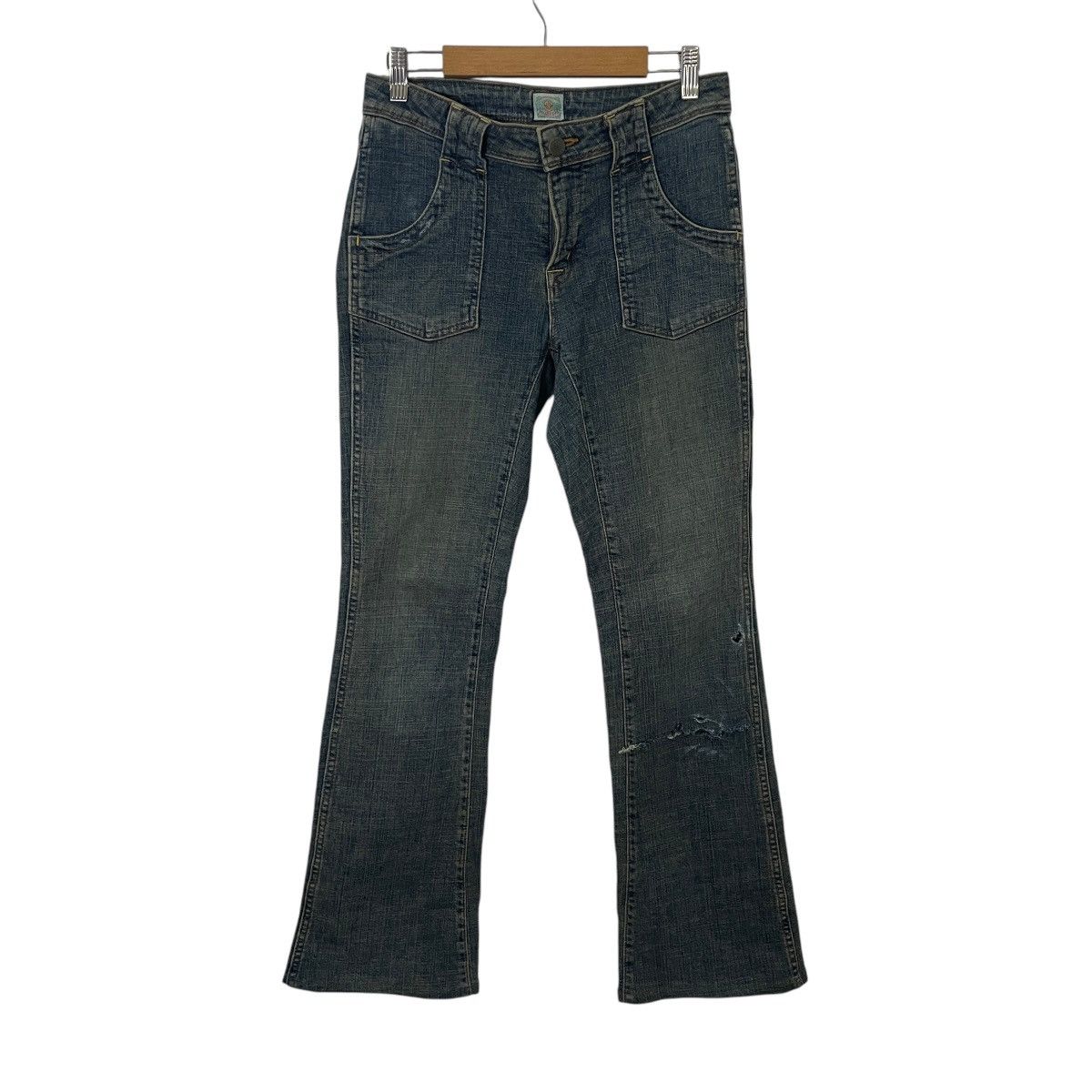 Vintage Brappers Distressed Flare Denim