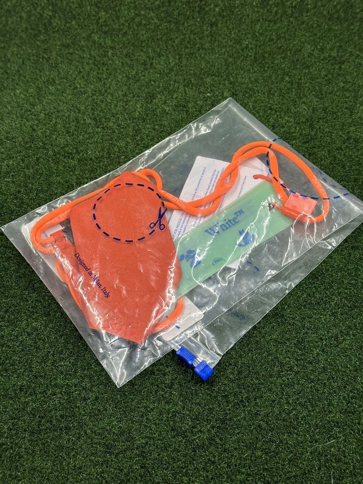 Off-White Off-White Drawcord Facemask Orange Size ONE SIZE - 1 Thumbnail