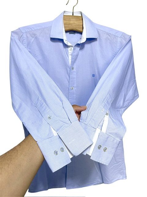 Givenchy 🔥 Givenchy 4G shirt long sleeve cotton blue white stripe Size US M / EU 48-50 / 2 - 3 Thumbnail
