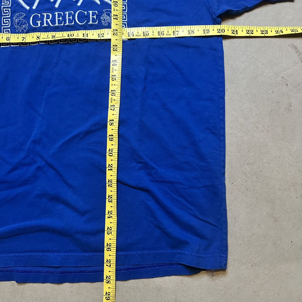 Vintage Vintage 90s Blue Greece Logo Shirt Size L Size US L / EU 52-54 / 3 - 6 Thumbnail