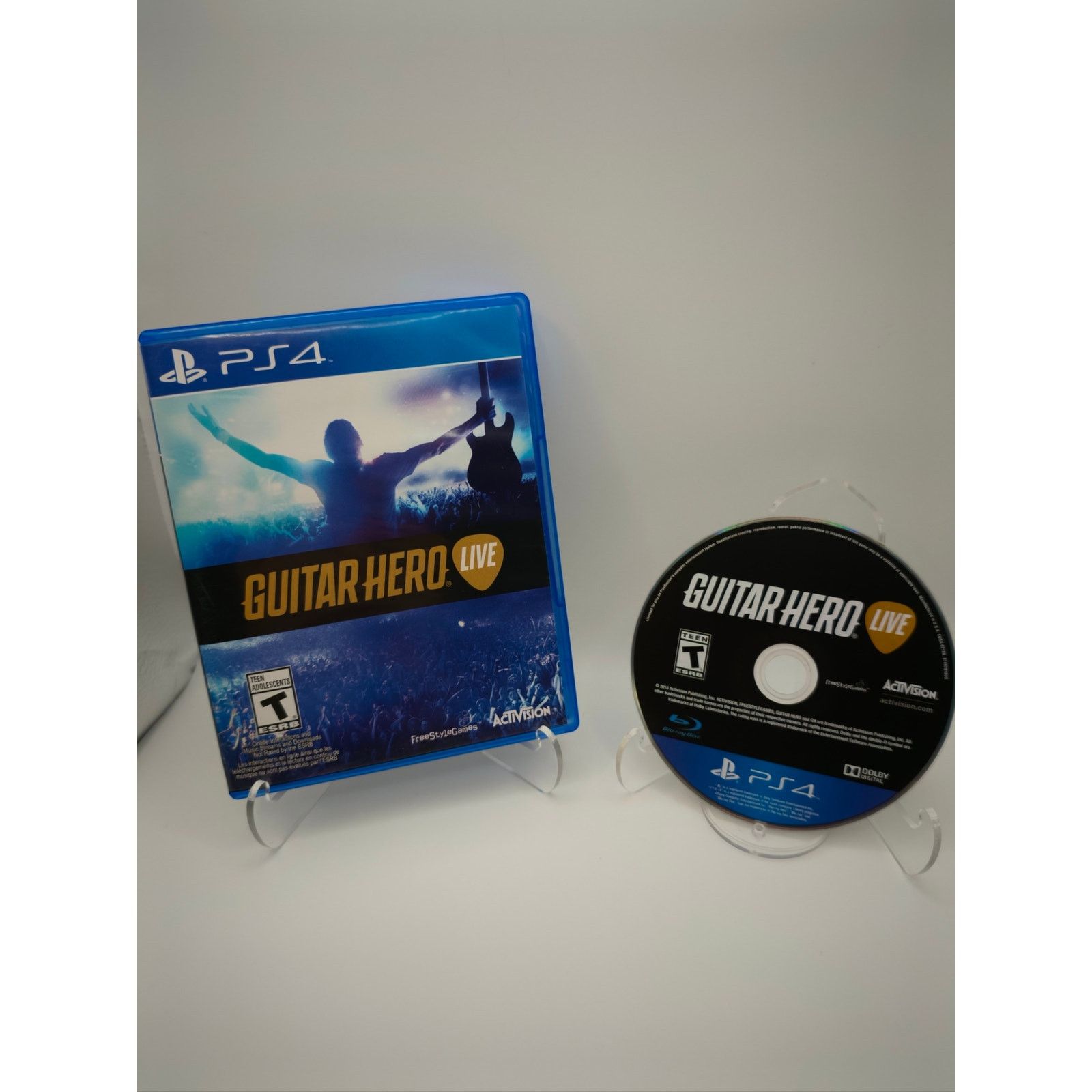 Guitar Hero Live Ps4 Case And Disc Tested Working in Blue, Men's (Size 26)