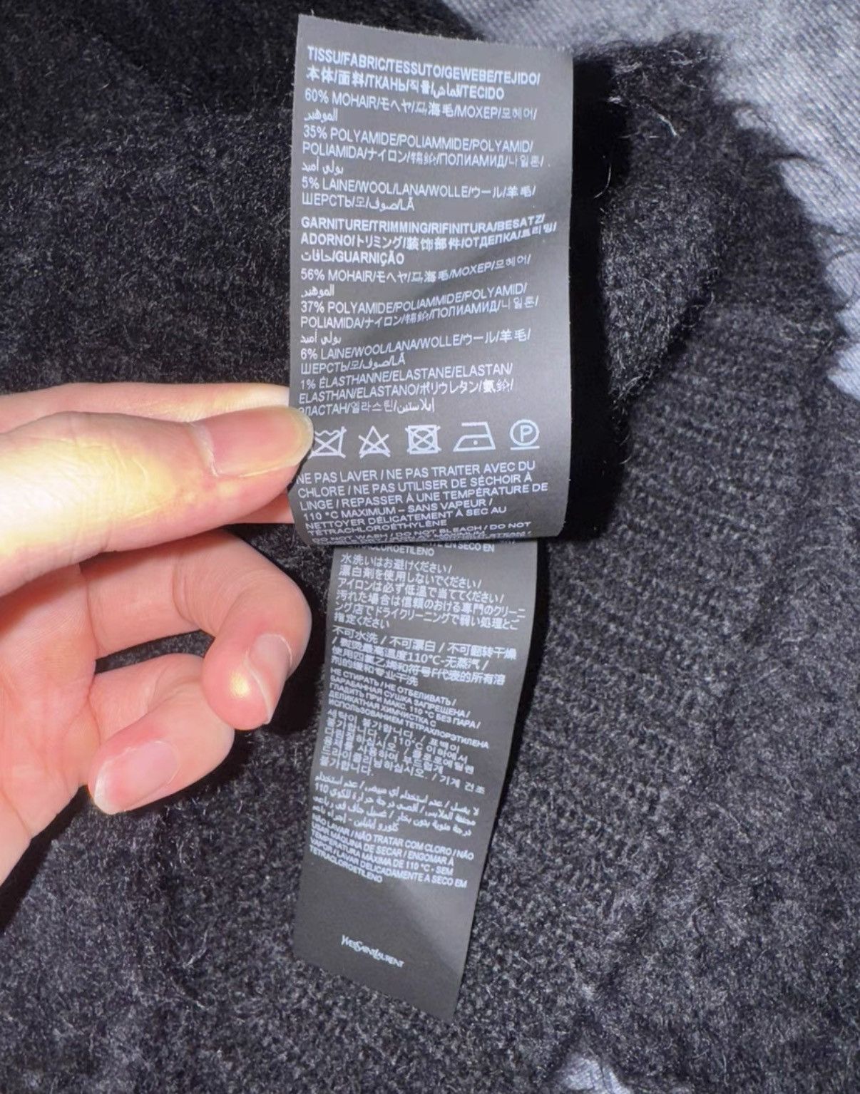 Saint Laurent Paris Saint Laurent (SLP) 22SS Mohair "Paris" Slogan Sweater Size US S / EU 44-46 / 1 - 6 Thumbnail